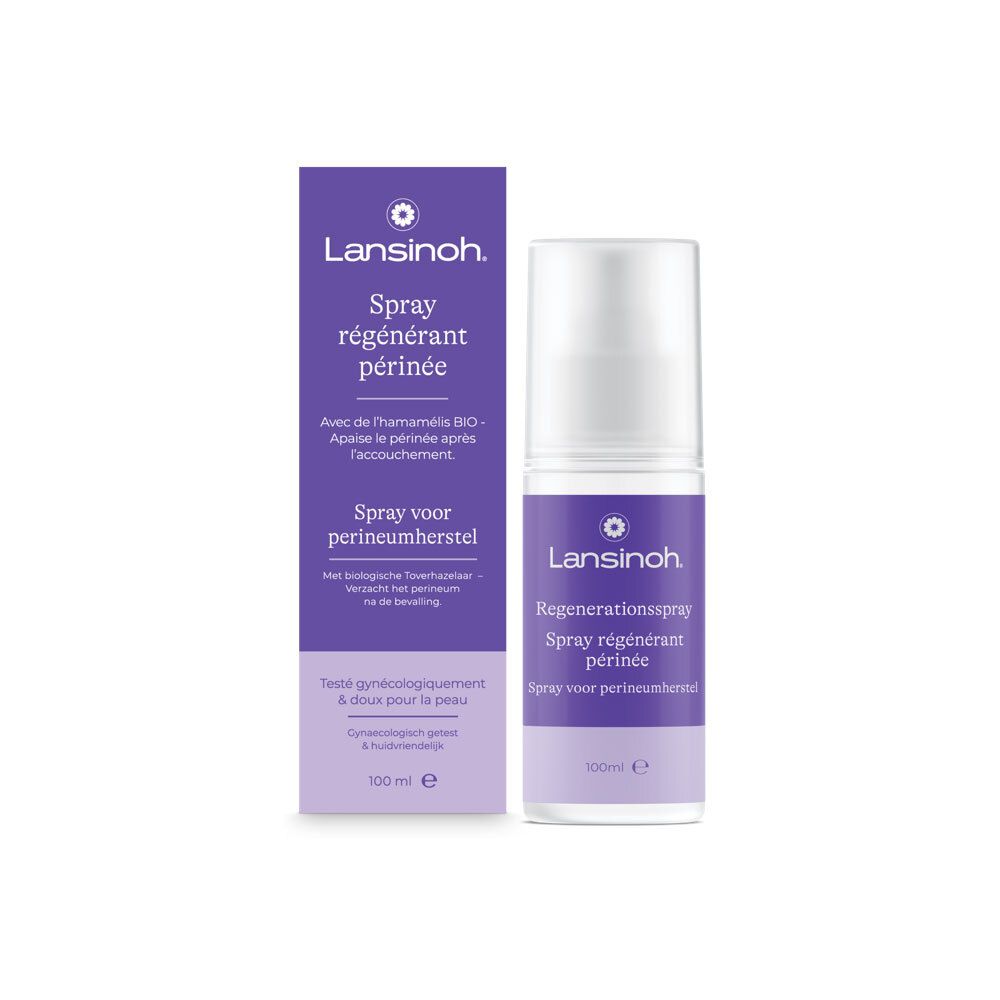 Lansinoh BIO Spray Apaisant et boîte, 100 ml.