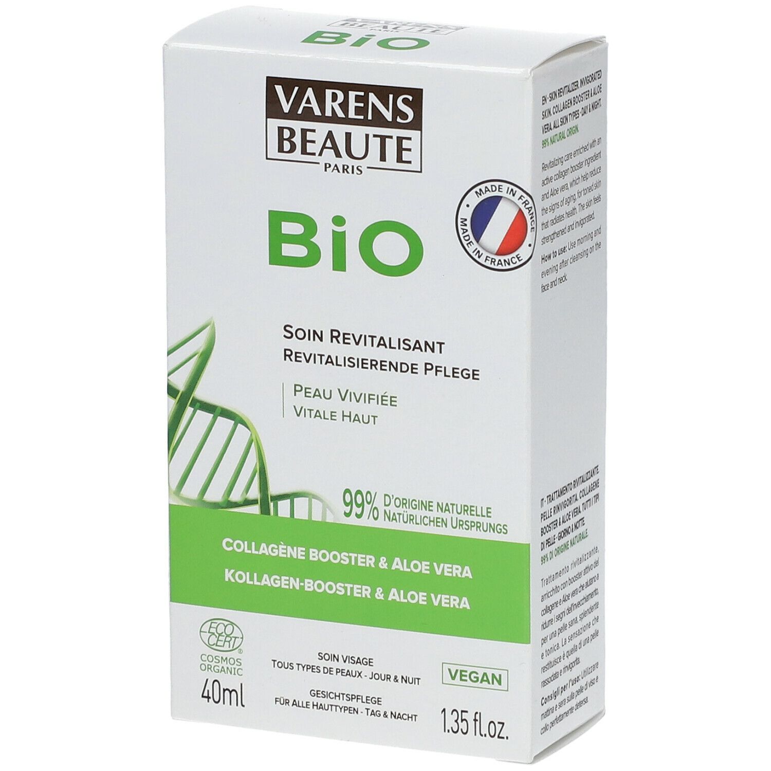 VARENS BEAUTE PARIS Soin Revitalisant Collagène Booster & Aloe Vera Bio