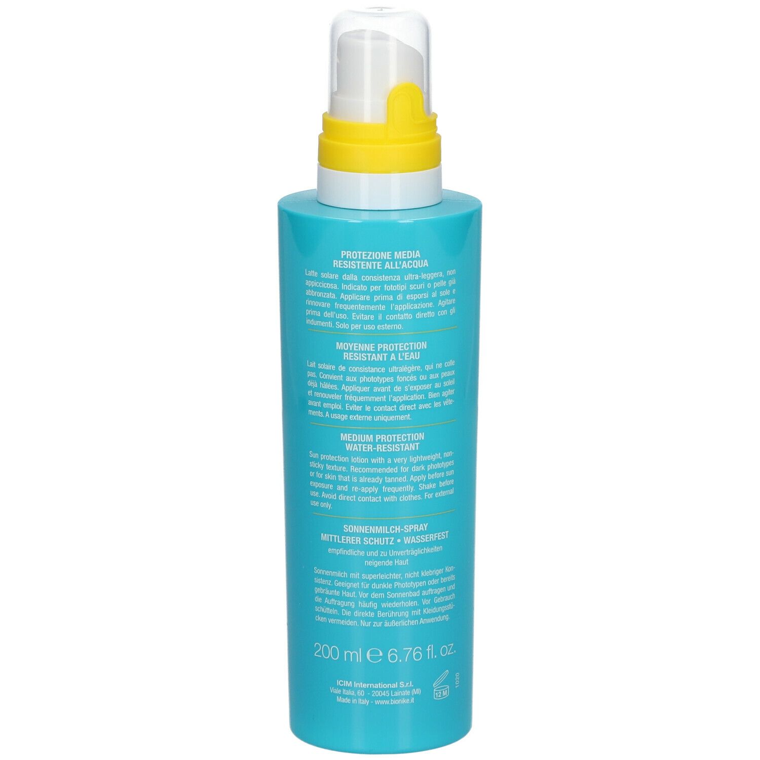 BioNike DEFENCE SUN Lait Spray SPF15 Moyenne protection
