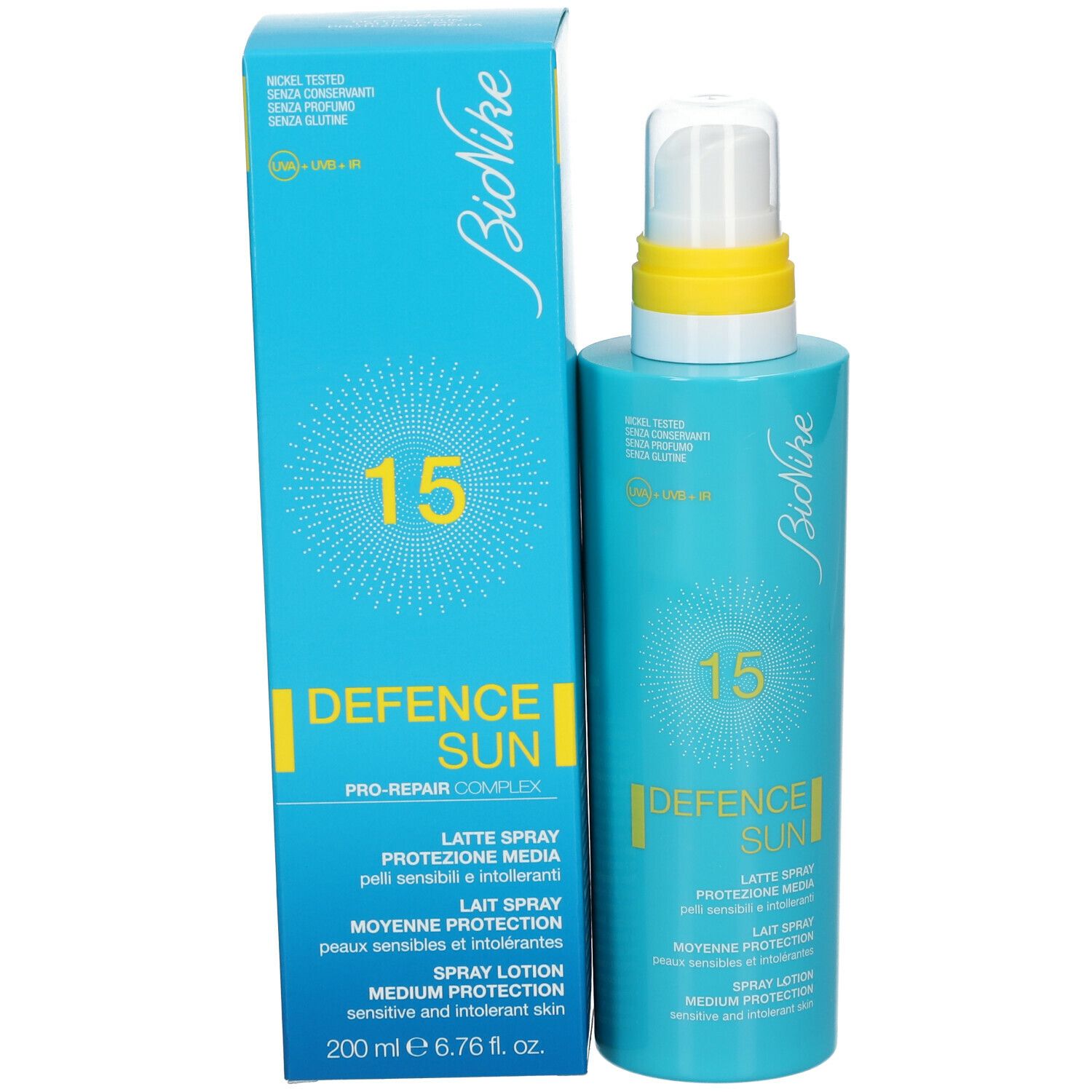 BioNike DEFENCE SUN Lait Spray SPF15 Moyenne protection