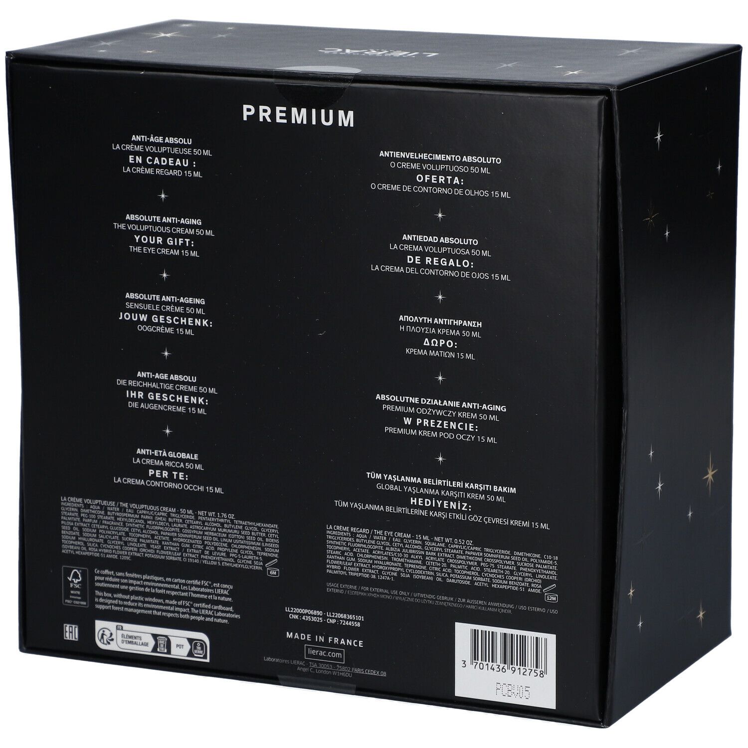 LIERAC Coffret Premium Voluptueuse Anti-Âge Absolu