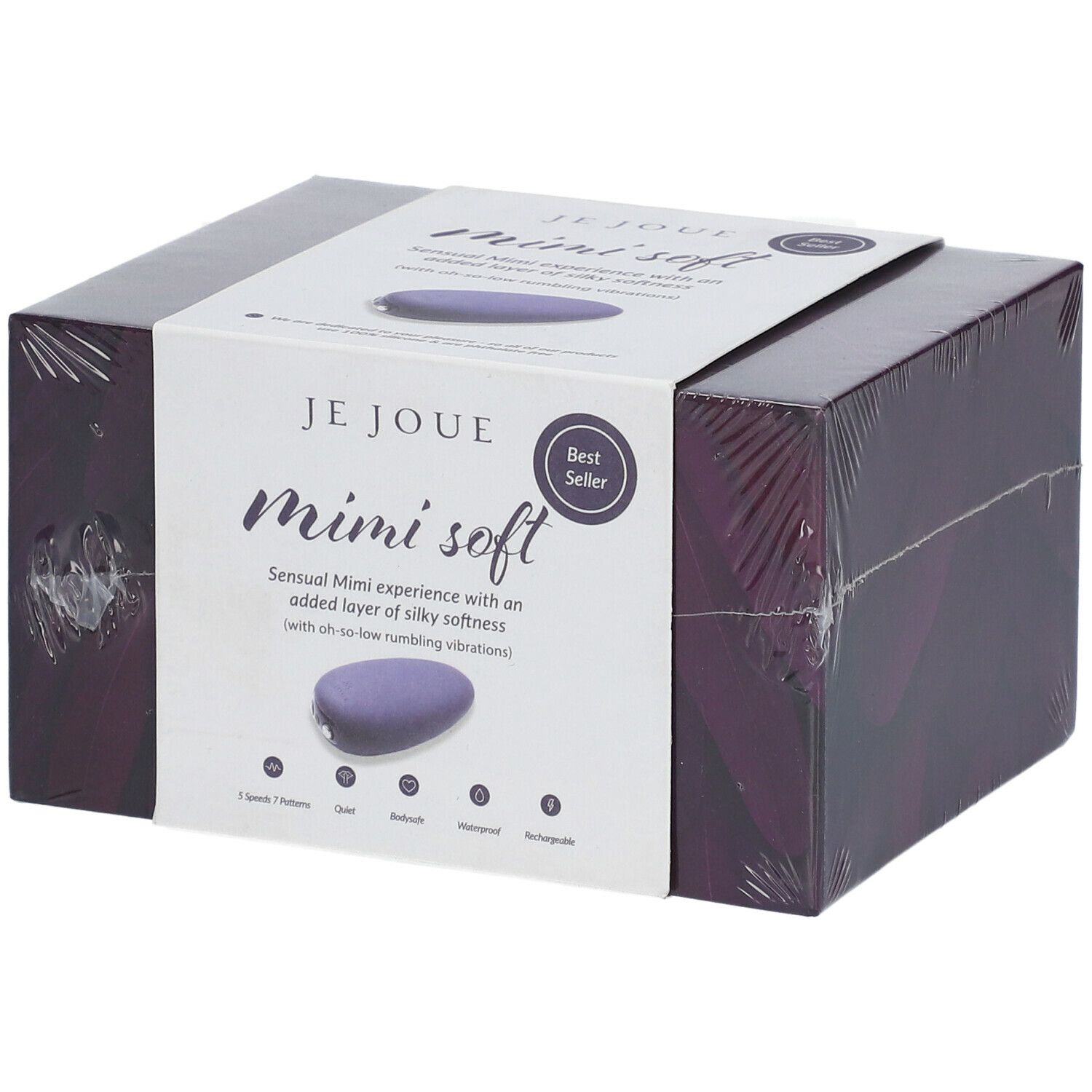 Emballage Je Joue Mimi soft. Stimulateur mauve. Inscription Best Seller.