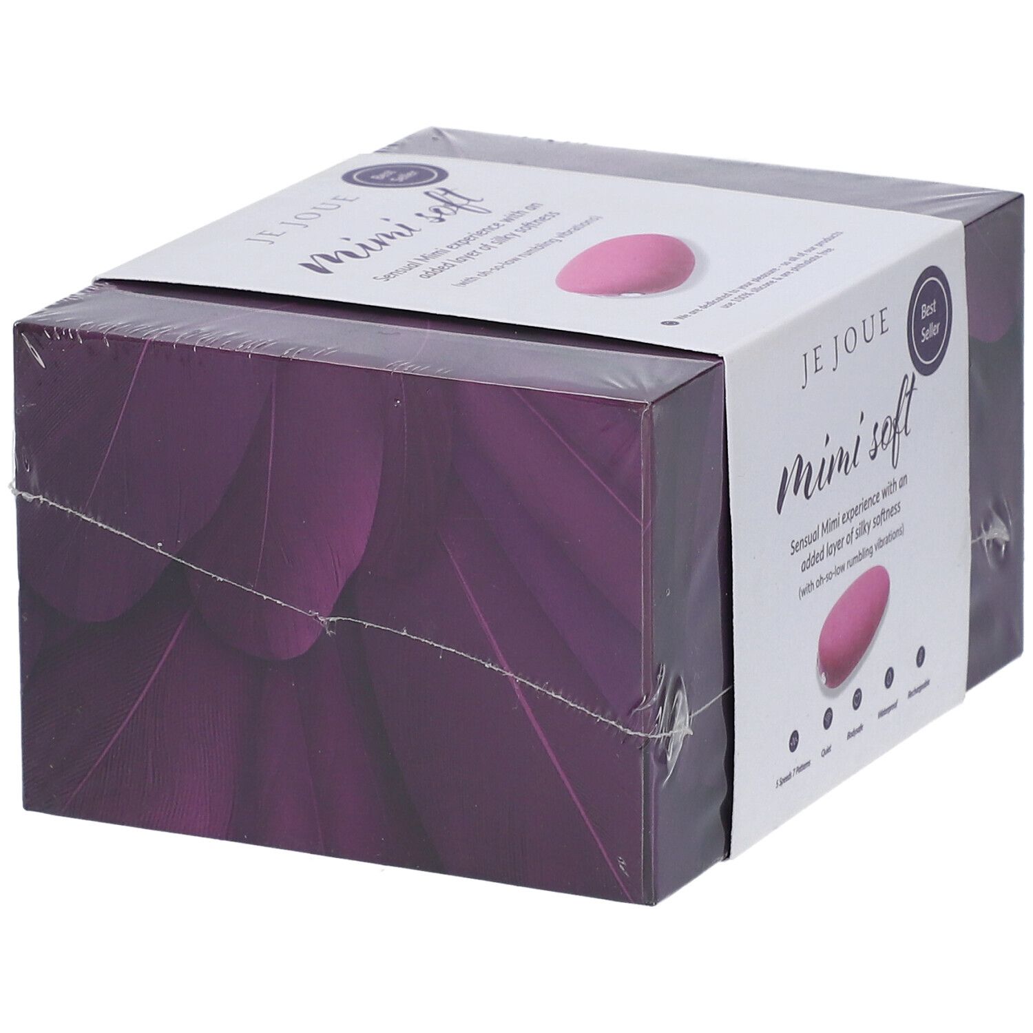 Emballage Je Joue Mimi soft. Stimulateur rose sur l'emballage. Étiquette Best Seller.