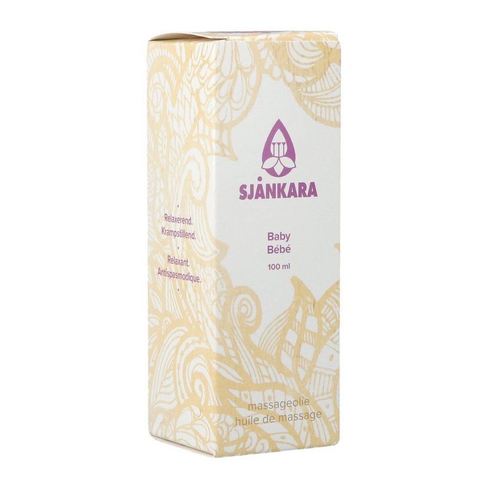 Emballage rectangulaire haut. Logo et texte: Sjankara Baby Bébé 100 ml.