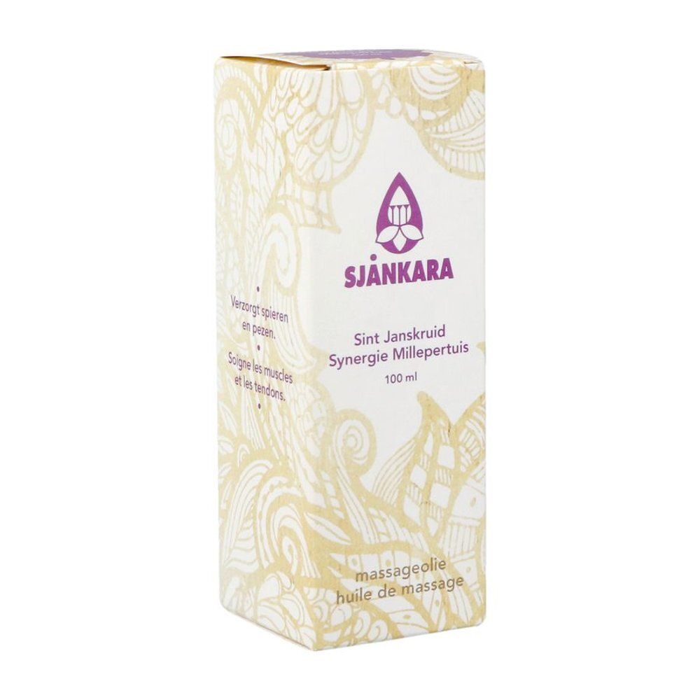 Huile de massage Sjankara, 100 ml, Synergie Millepertuis au millepertuis.