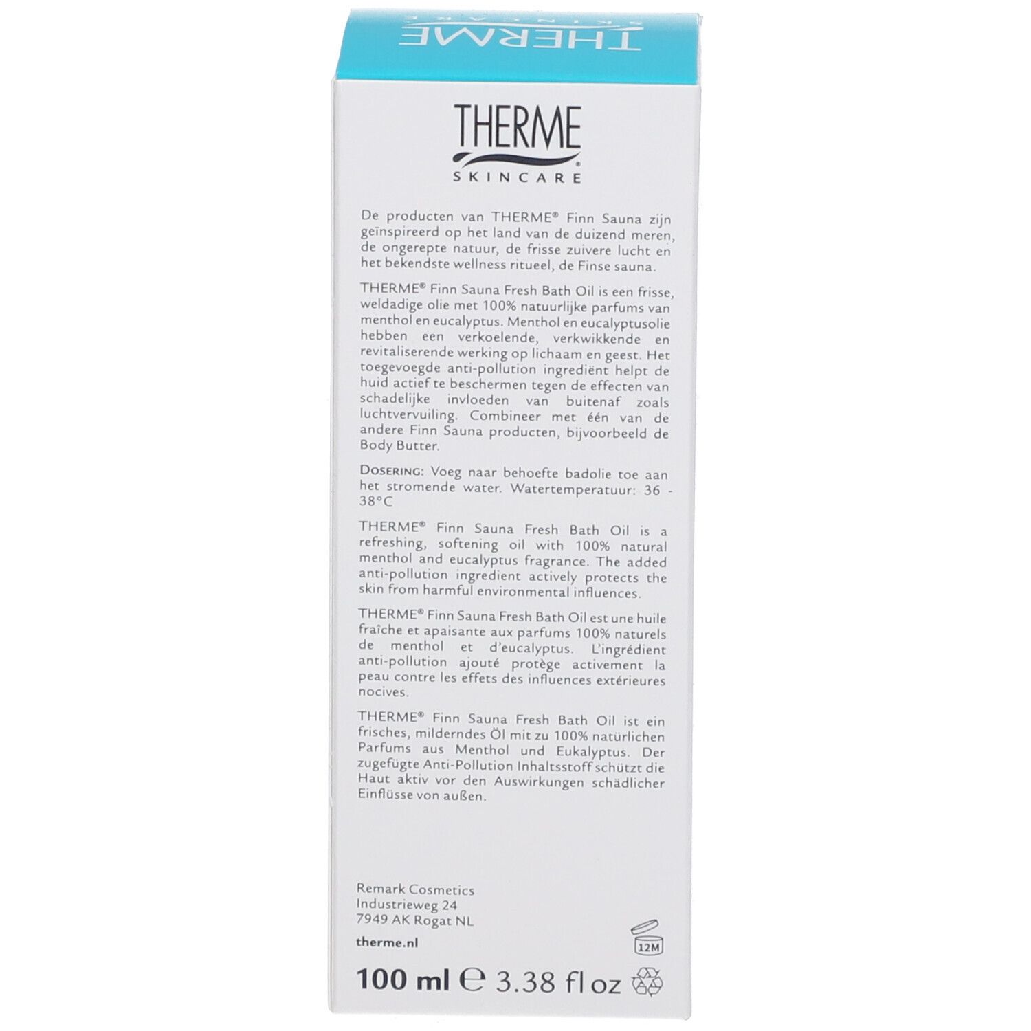 Therme Finn Sauna Huile de Bain Fraîche