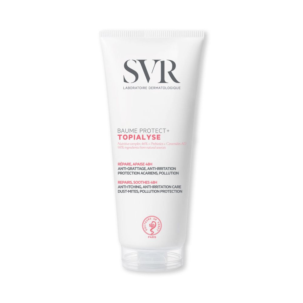 Tube blanc SVR, nom du produit et texte en français. Bouchon transparent. Contient 200ml.