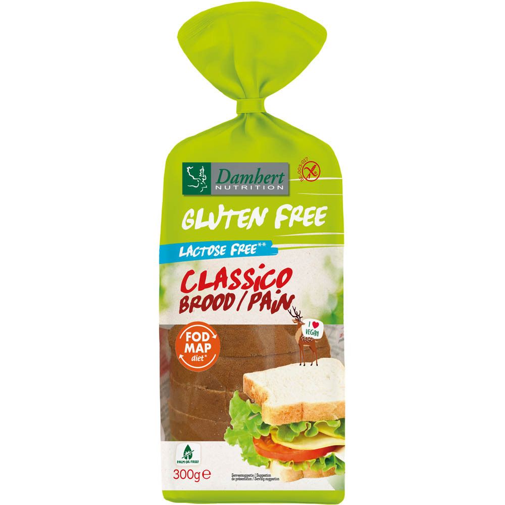 Damhert Gluten Free Classico Pain Lactose Free
