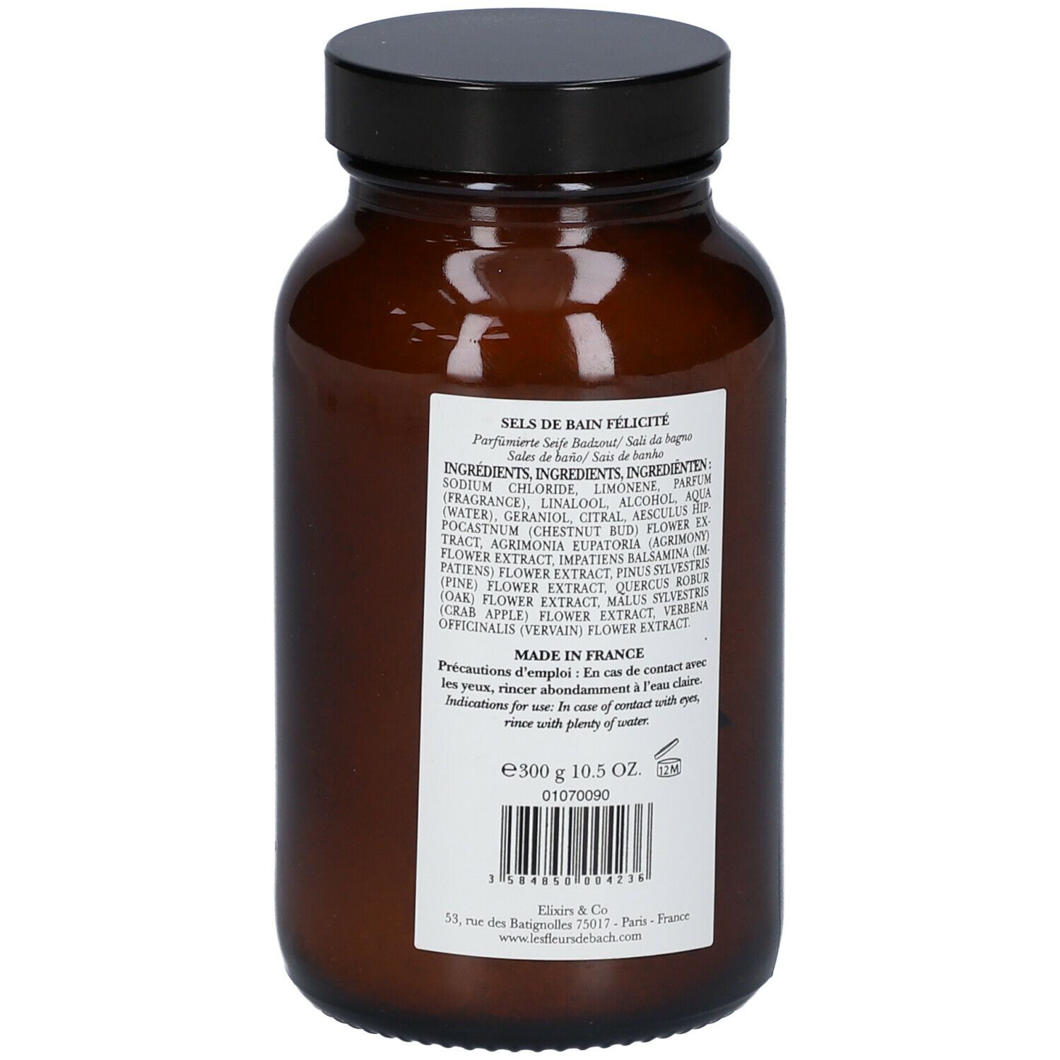 ELIXIRS & CO Les Fleurs de Bach FÉLICITÉ Sels de bain Relaxants