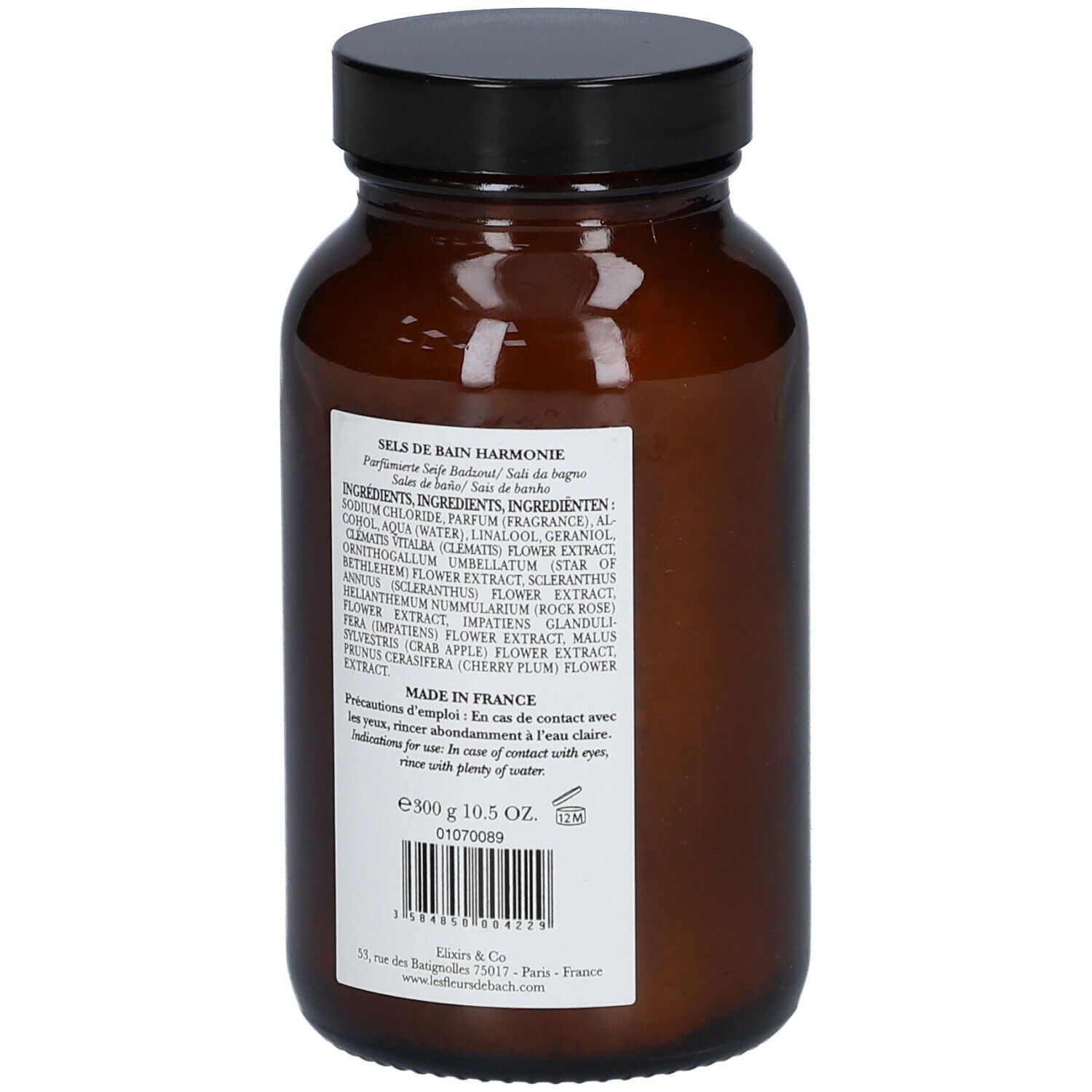 ELIXIRS & CO Les Fleurs de Bach Harmonie Sels de bain Apaisants