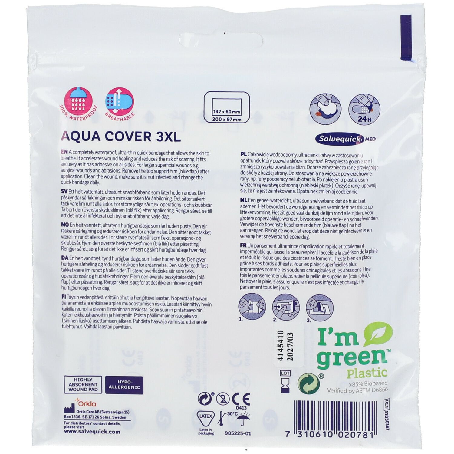 Salvequick Aqua Cover XXXL