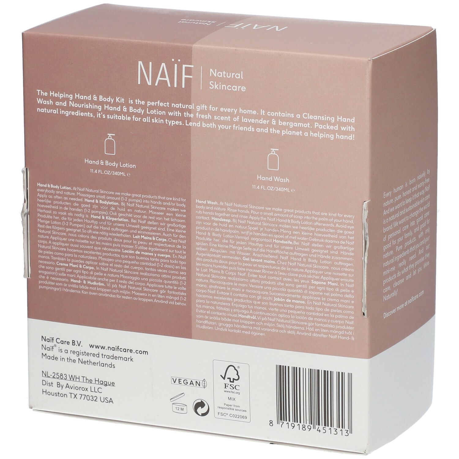 NAIF Kit d'aide main et corps