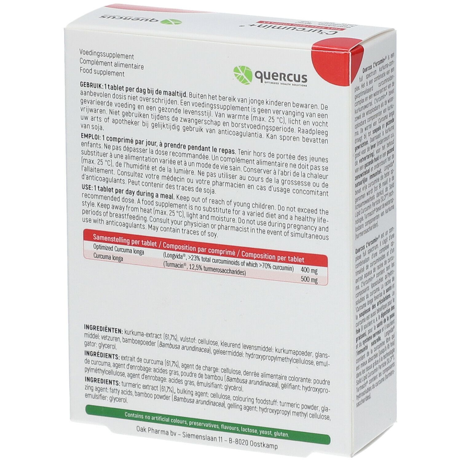 QUERCUS C³urcumin+® Full Spectrum Complex