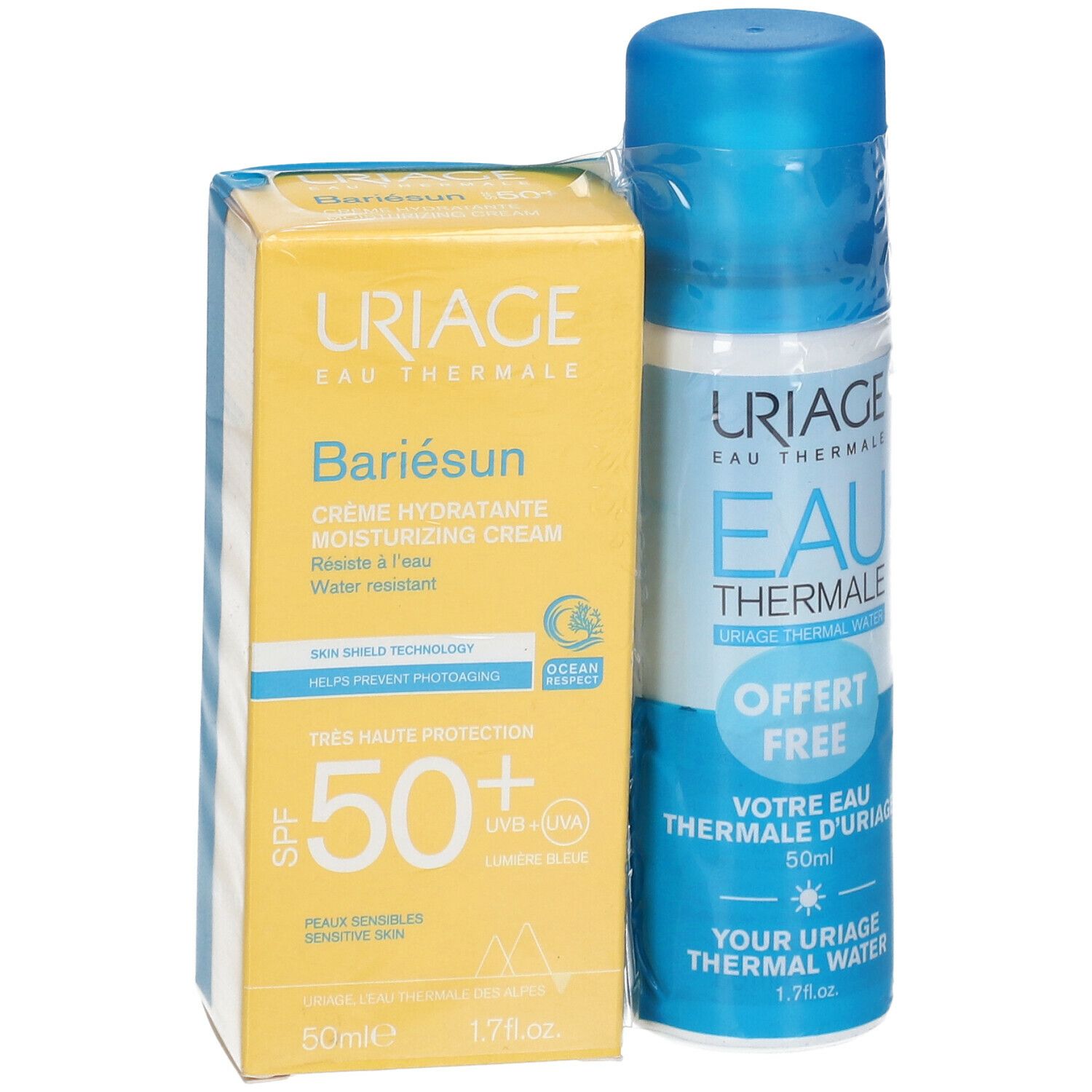 URIAGE Bariésun Crème SPF50+ + Eau thermale