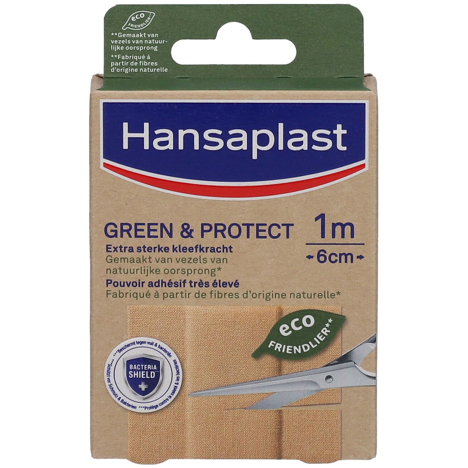 Hansaplast Pansements Green & Protect 1 m x 6 cm