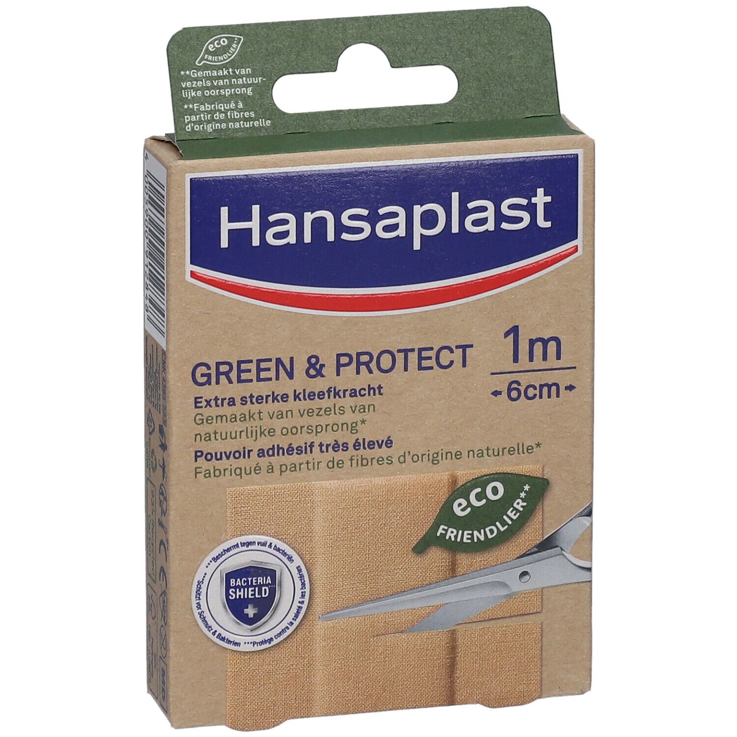 Hansaplast Pansements Green & Protect 1 m x 6 cm