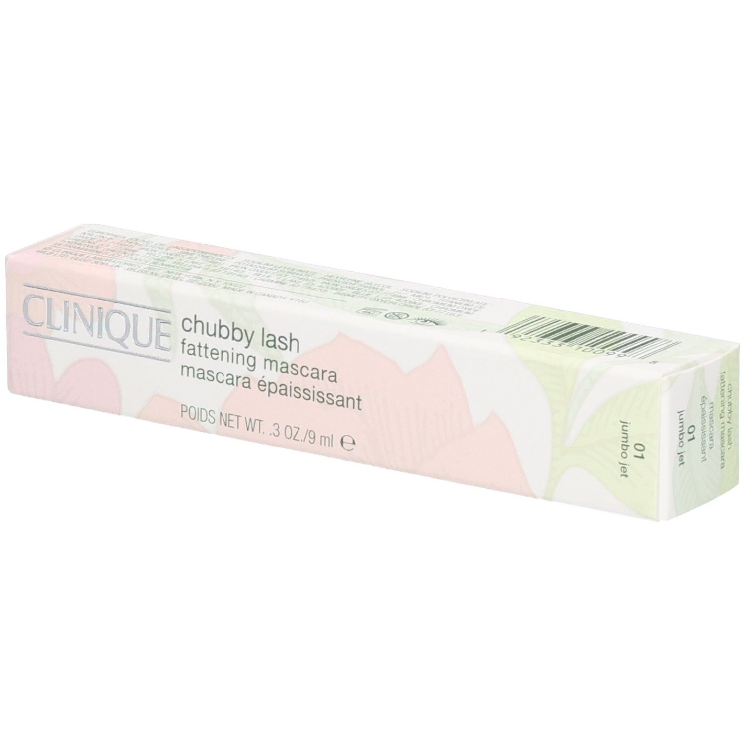 Emballage du mascara Clinique Chubby Lash, 9 ml, teinte Jumbo Jet.