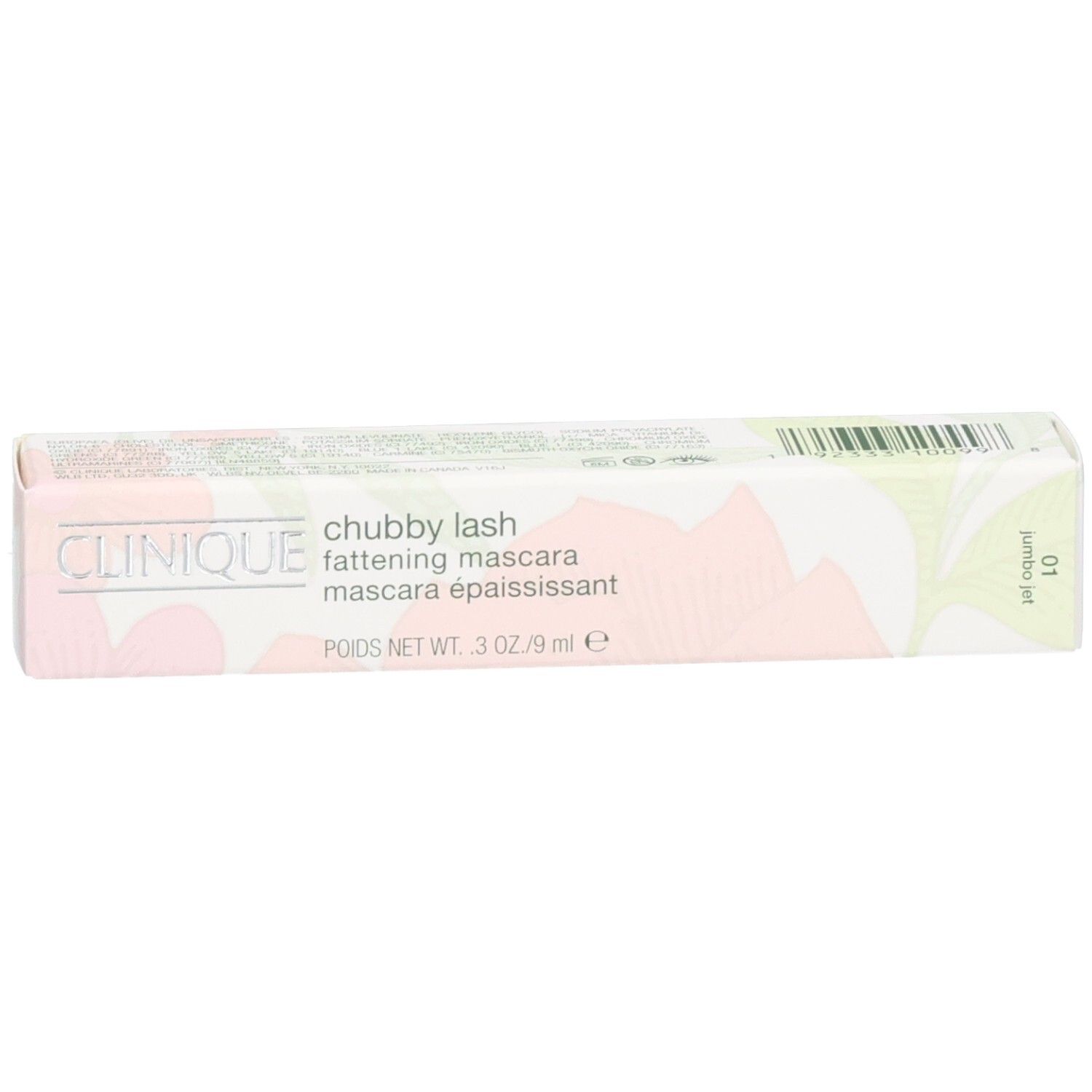 Emballage du mascara Clinique Chubby Lash, 9 ml, teinte Jumbo Jet.