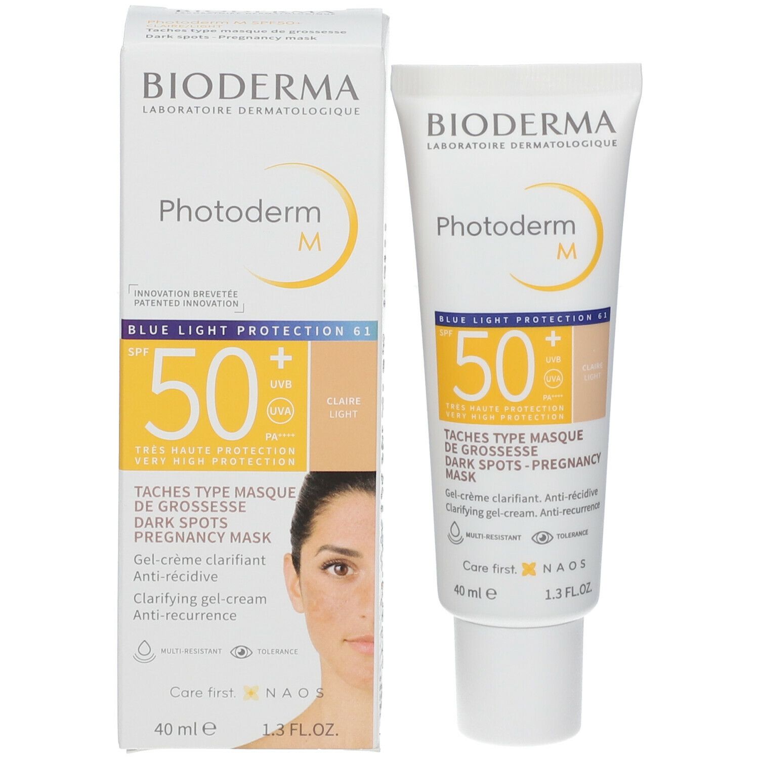 BIODERMA Photoderm M Gel-Crème Clarifiant SPF50+ Teinte Claire