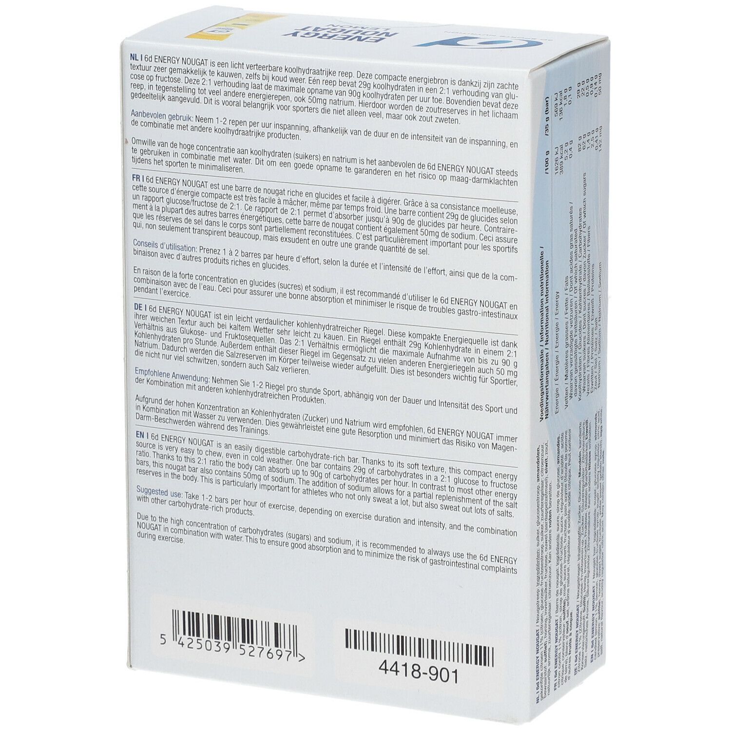 6D Sports Nutrition Energy Nougat Citron