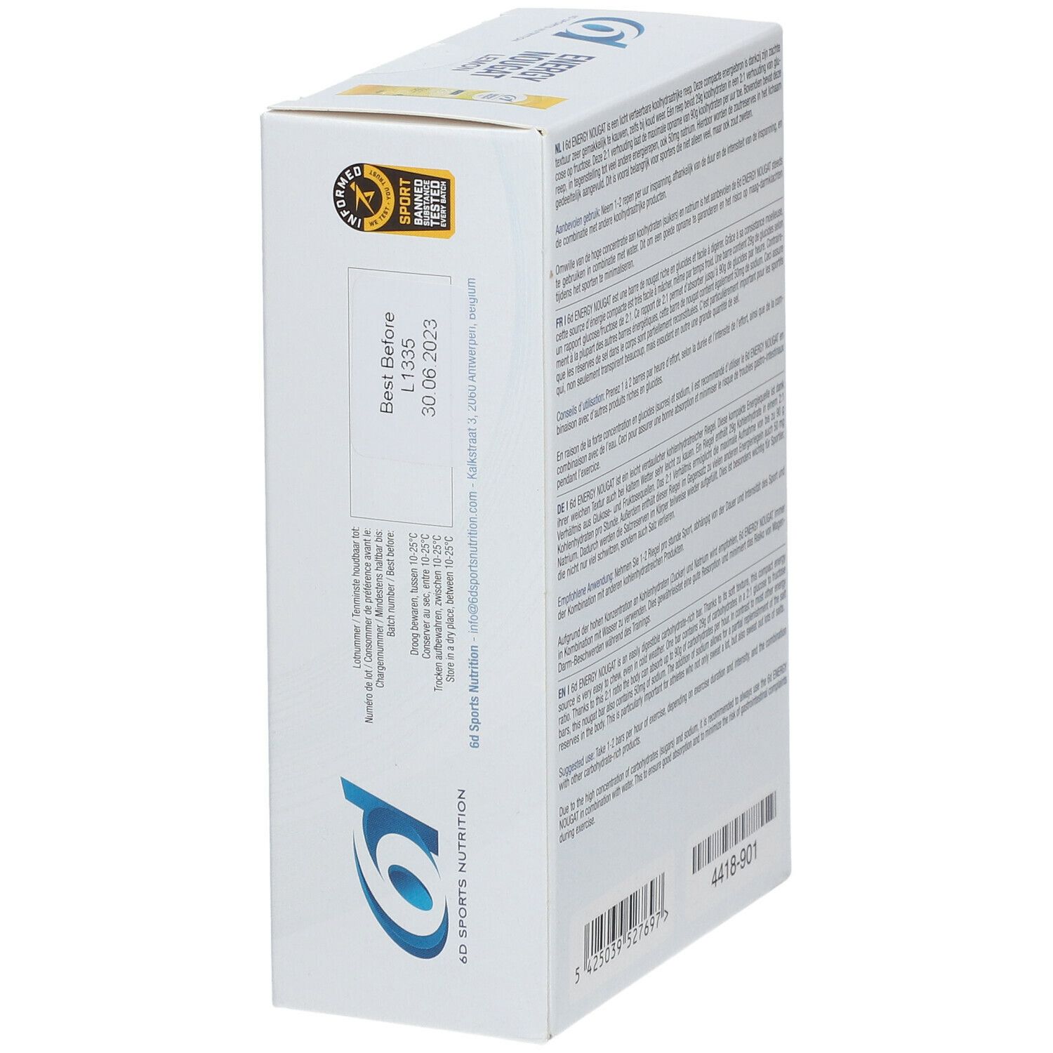 6D Sports Nutrition Energy Nougat Citron