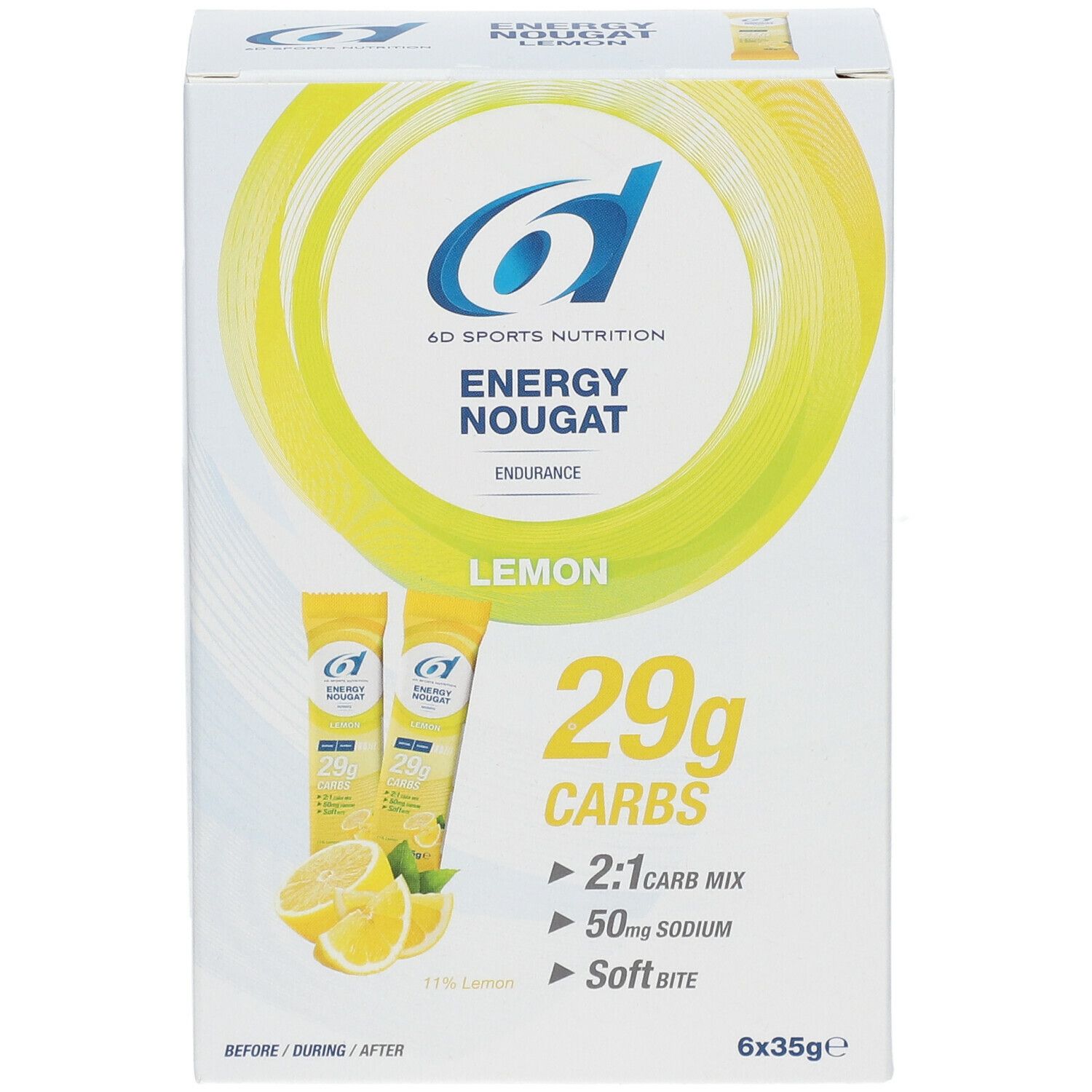 6D Sports Nutrition Energy Nougat Citron