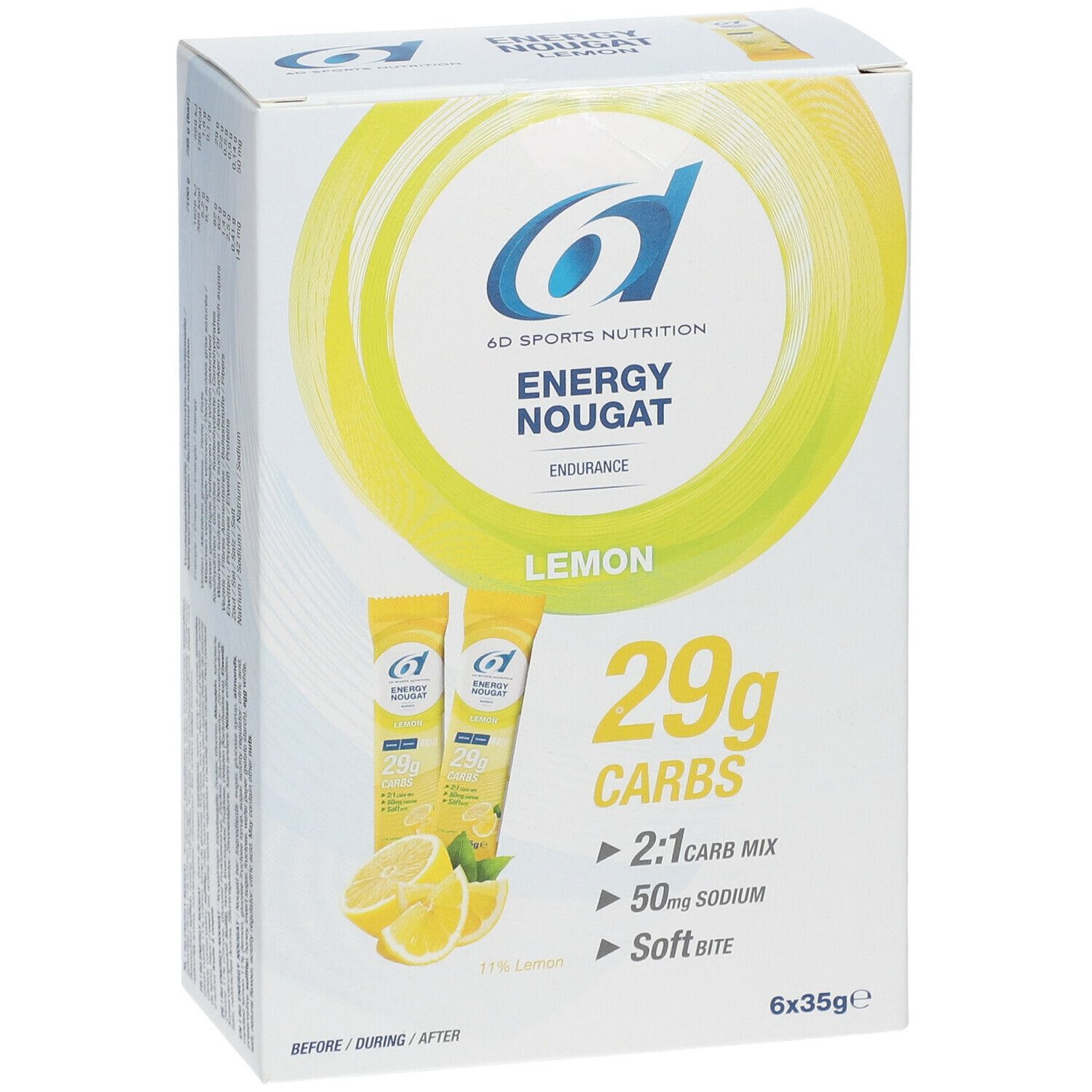 6D Sports Nutrition Energy Nougat Citron