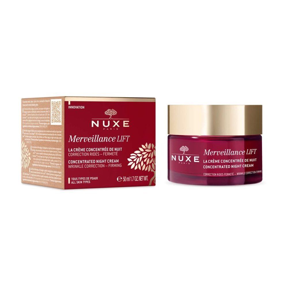 Pot Nuxe Merveillance LIFT crème de nuit avec indication de taille 50ml et origine.