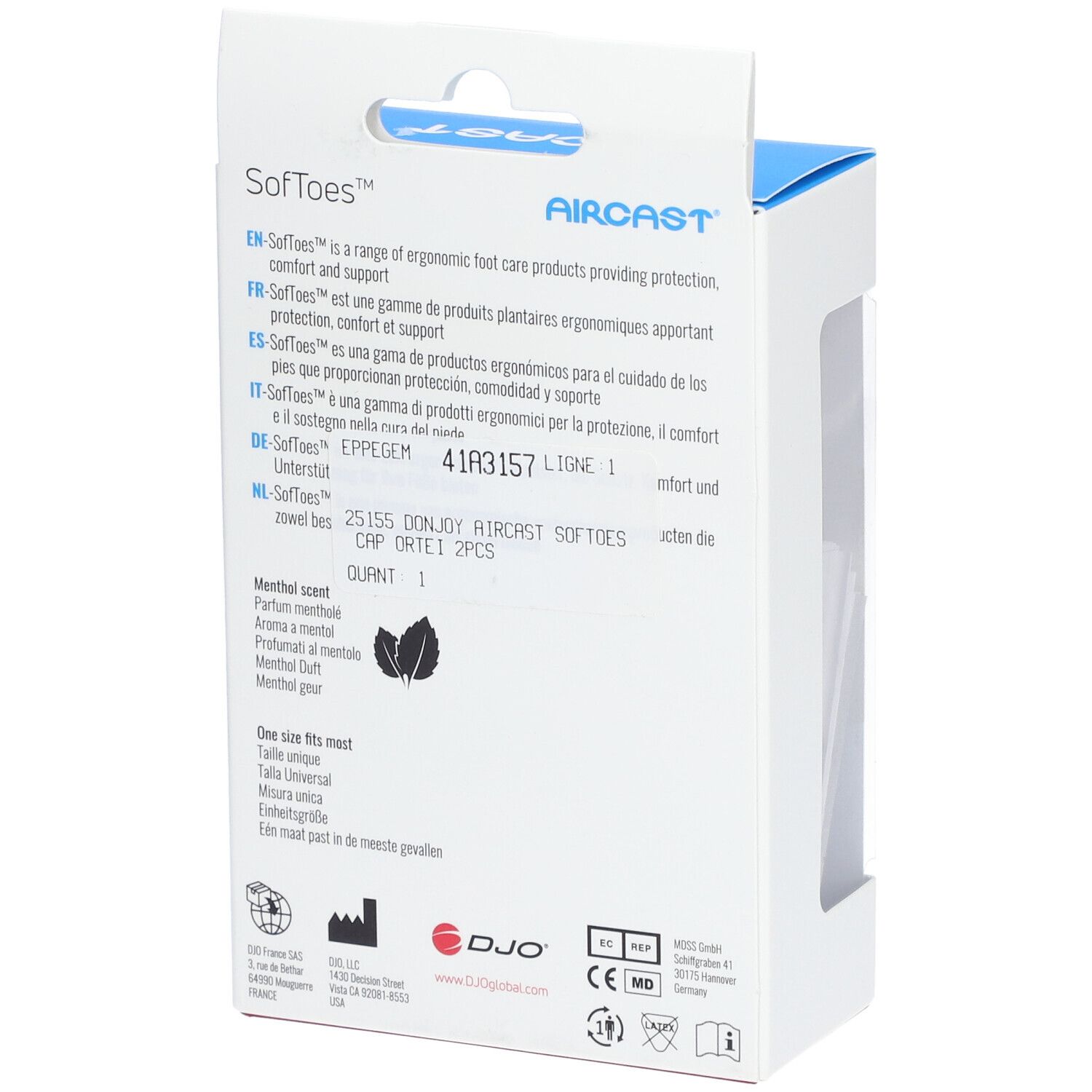 DonJoy Aircast Softoes Capuchon pour Orteil