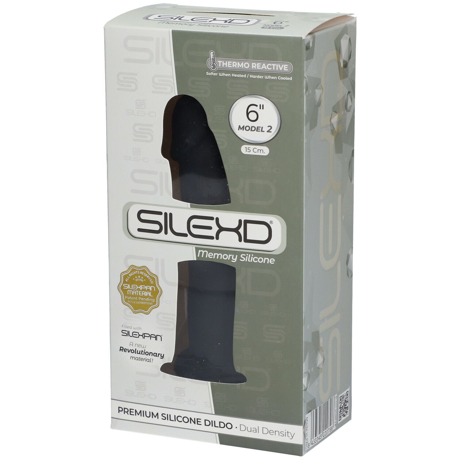 SILEXD Premium Silicone Dildo Modèle 2 Noir 15 cm
