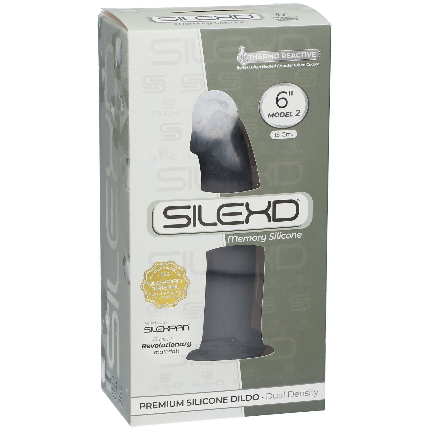 SILEXD Premium Silicone Dildo Modèle 2 Noir 15 cm