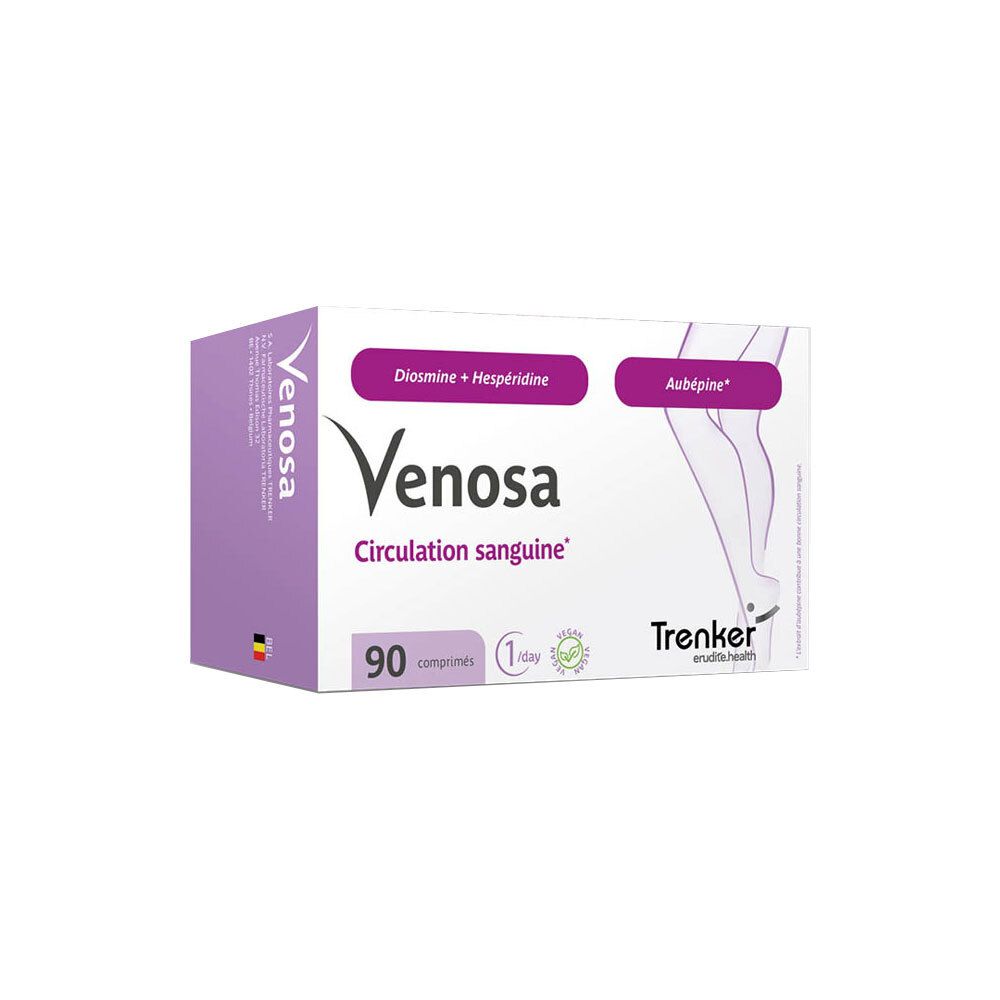 Boîte Trenker Venosa de 90 comprimés pour la circulation sanguine.