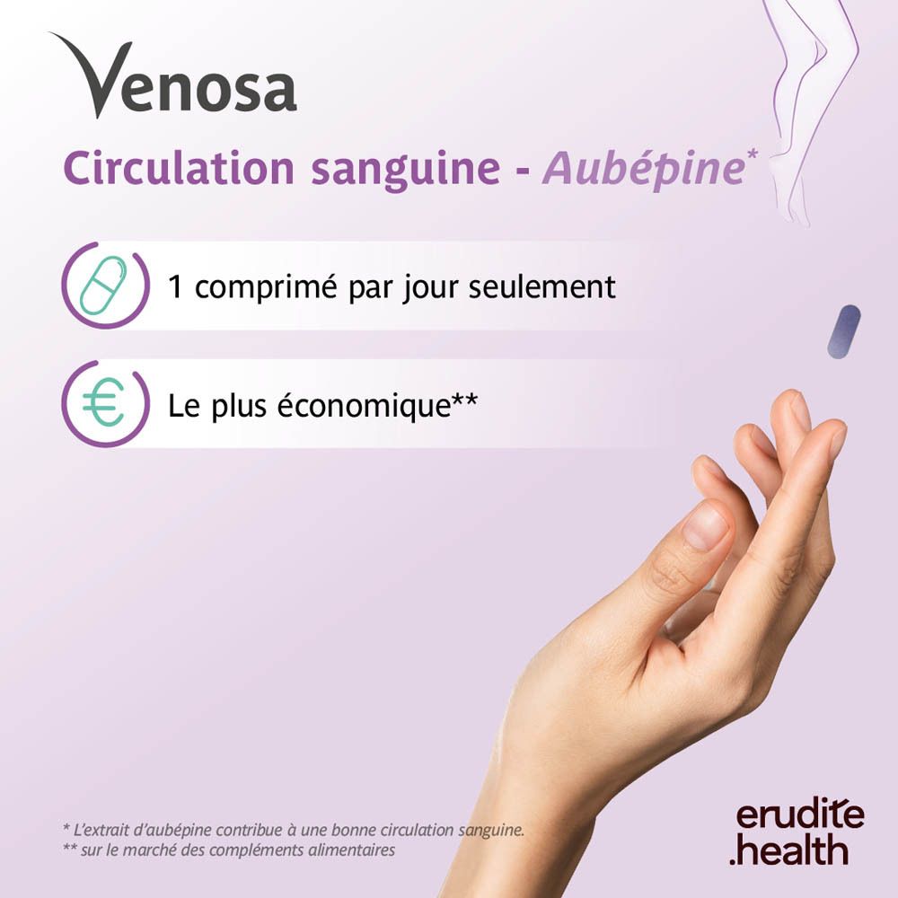 Boîte Trenker Venosa de 90 comprimés, face avant avec informations produit.