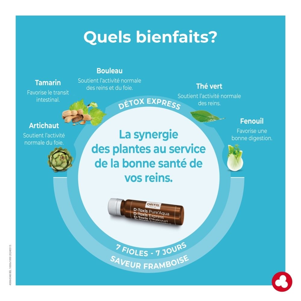 Ortis D-Toxis Pure'Aqua Detox Express: Femme dans l'eau, bras écartés.
