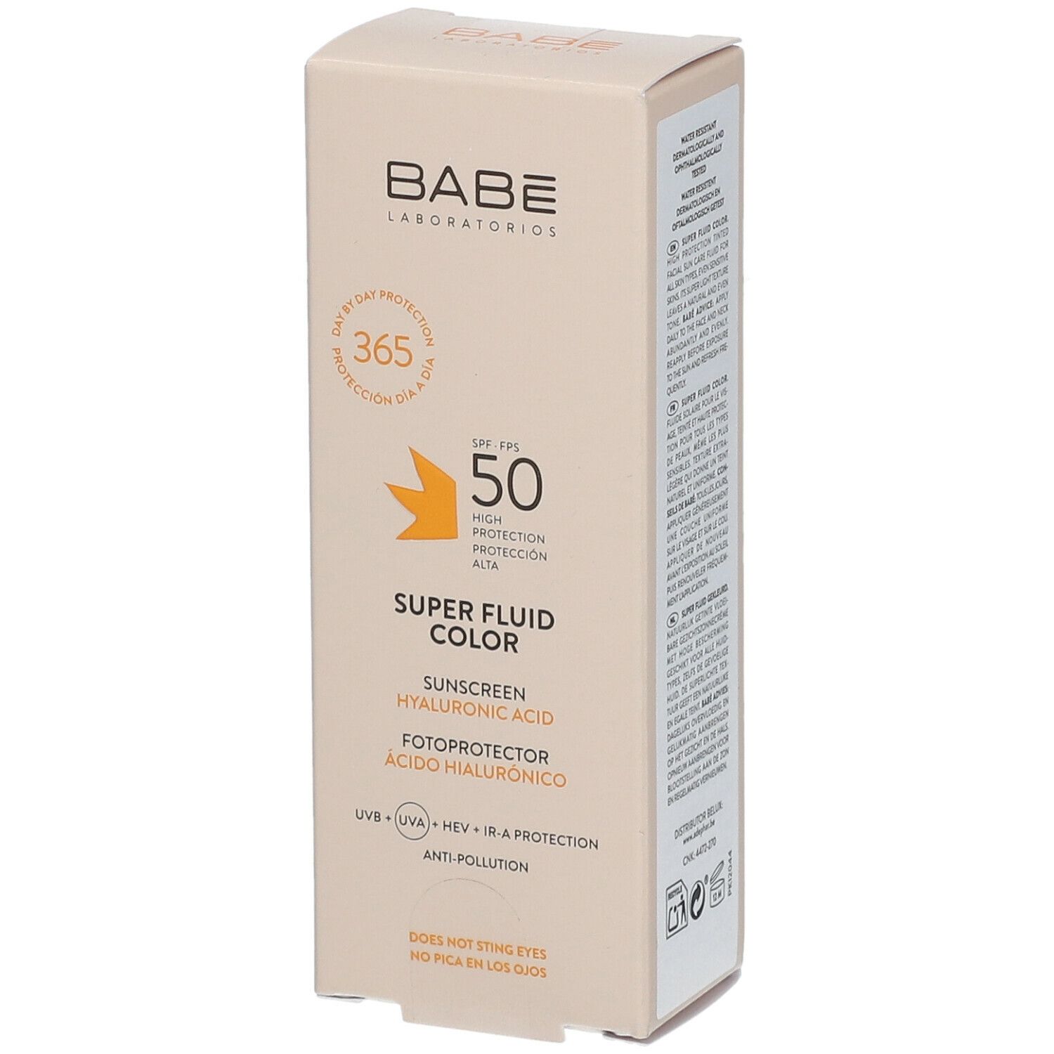 BABÉ Super Fluid Color Sunscreen Hyaluronic Acid SPF50