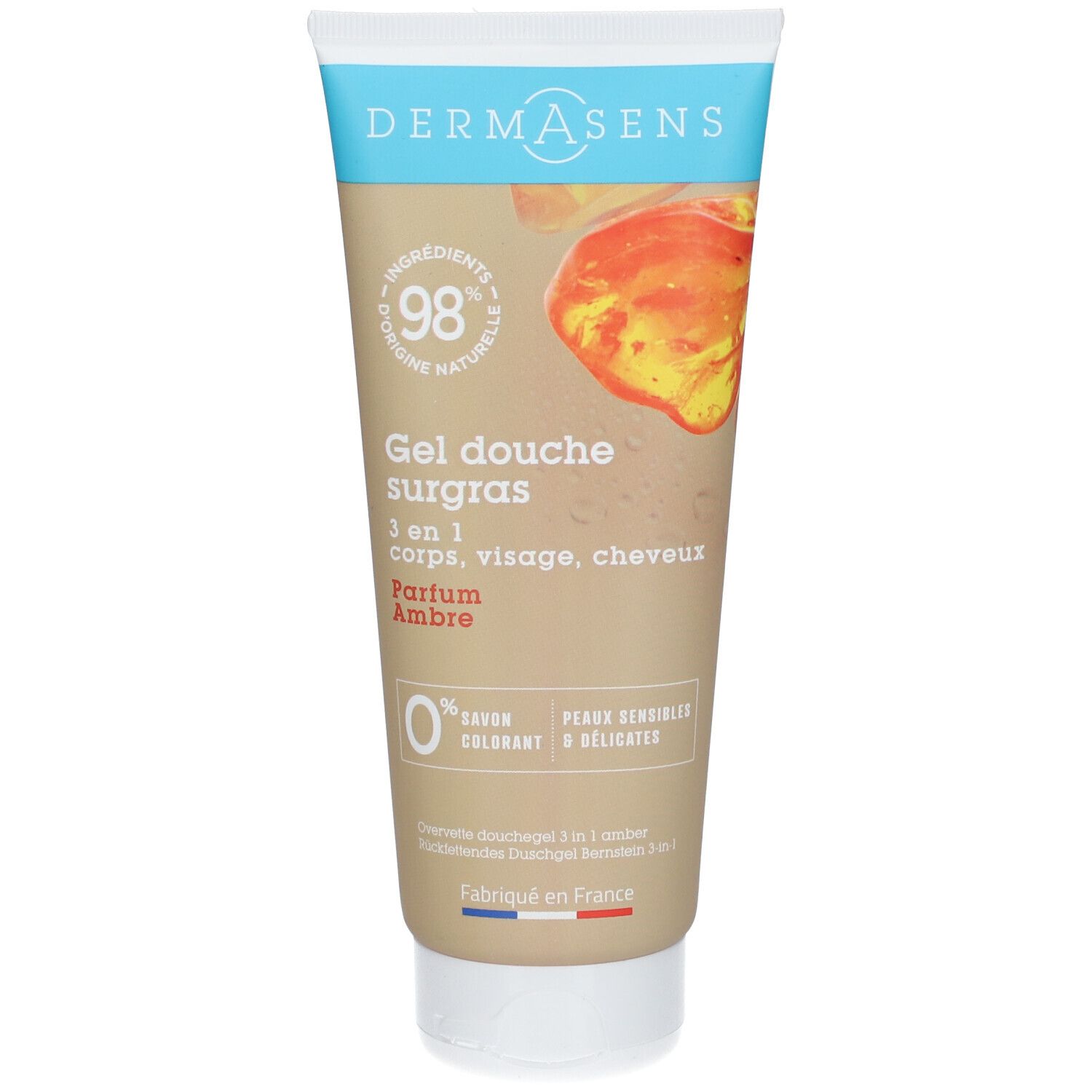 DERMASENS Gel Douche Surgras 3 en 1 Ambre