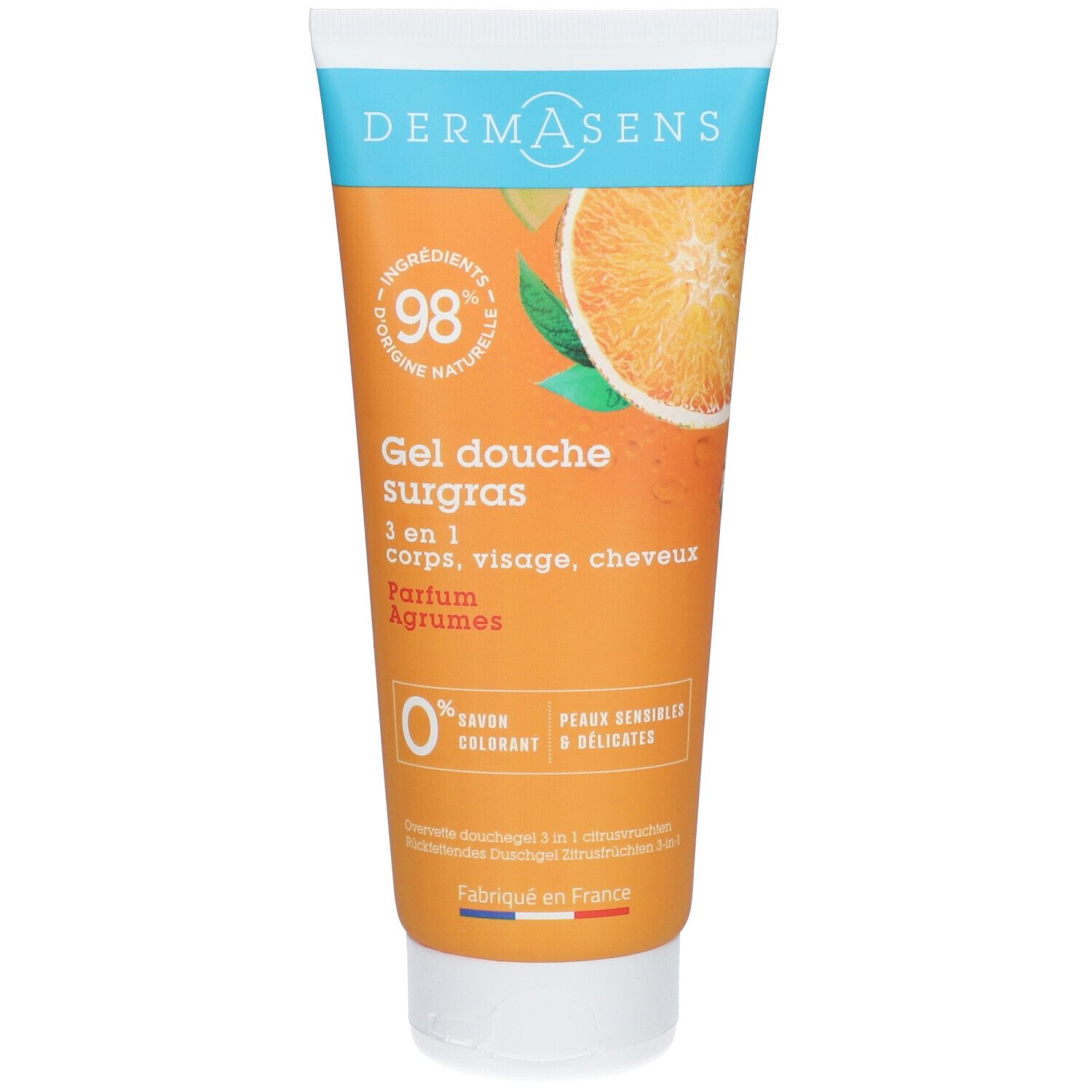 DERMASENS Gel Douche Surgras 3 en 1 Agrumes