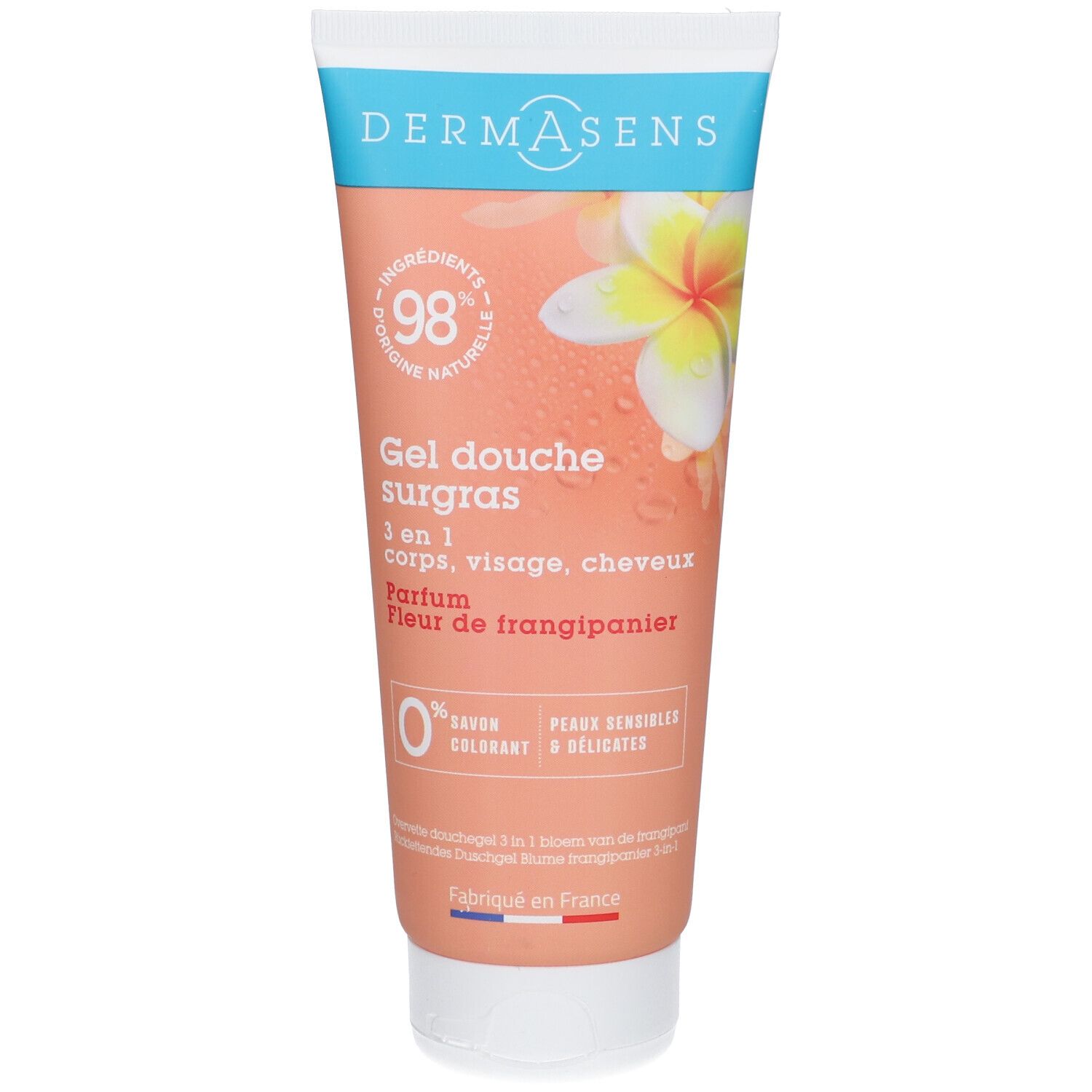 DermAsens Gel Douche Surgras Fleur de Frangipane