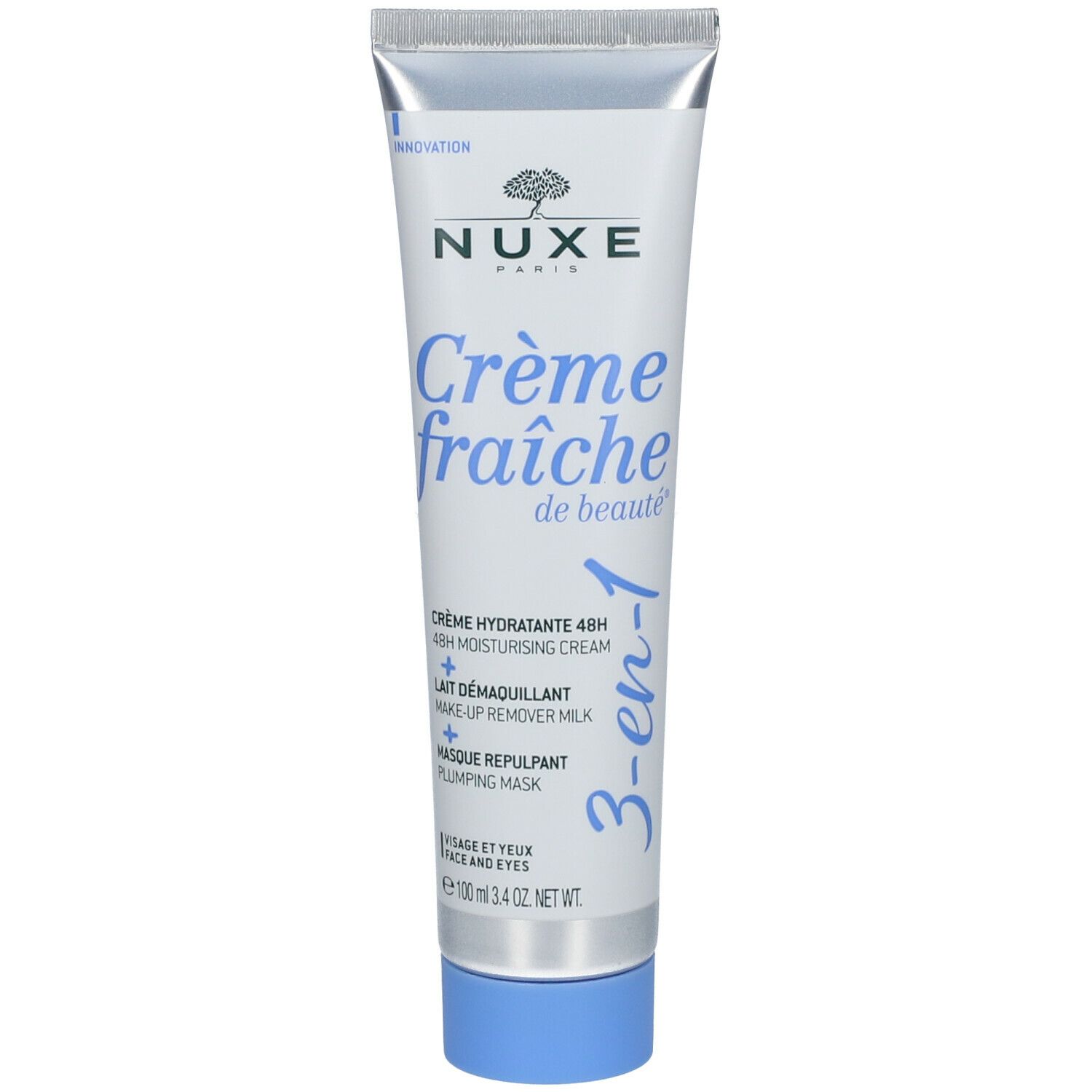 Crème fraîche de beauté® 3-in-1, 48H Moisturising Cream, Make-Up Remover  Milk, Plumping Mask 100ml