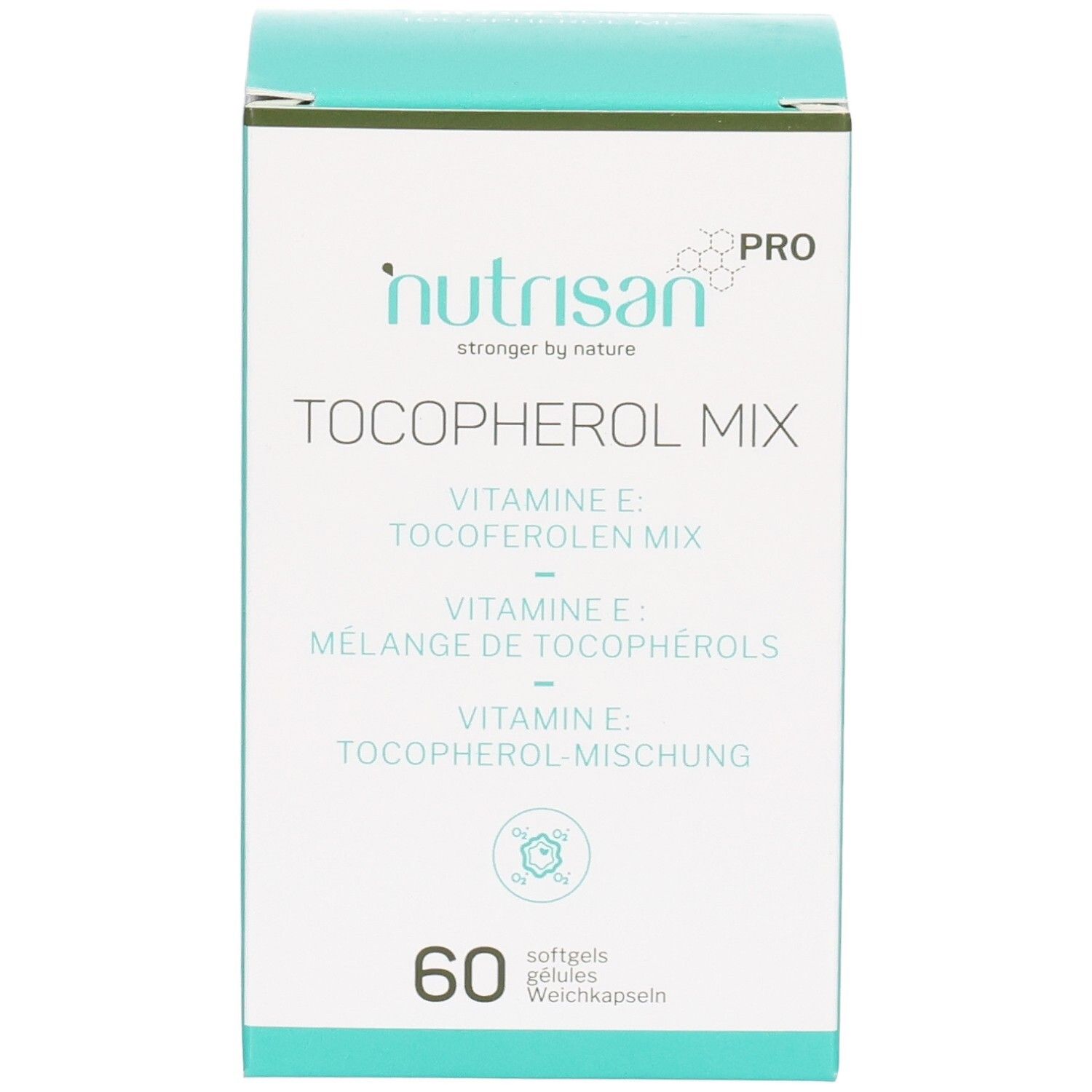 Boîte Nutrisan Pro, Tocopherol Mix, 60 gélules.