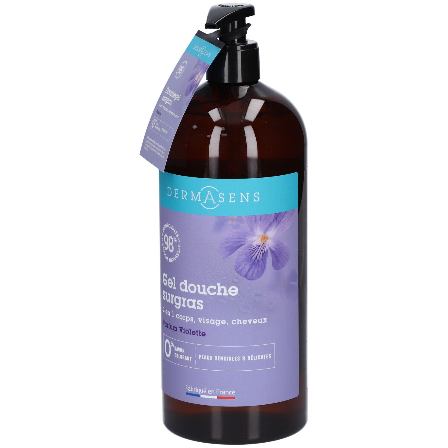 DERMASENS Gel Douche Surgras 3 en 1 Violette