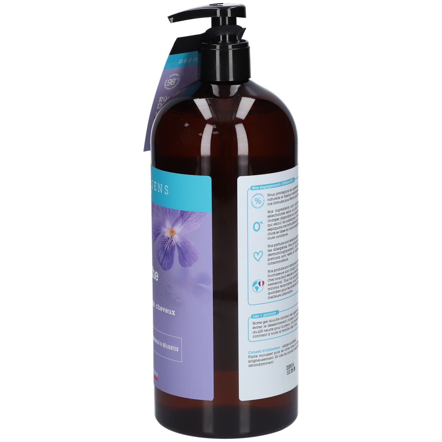 DERMASENS Gel Douche Surgras 3 en 1 Violette