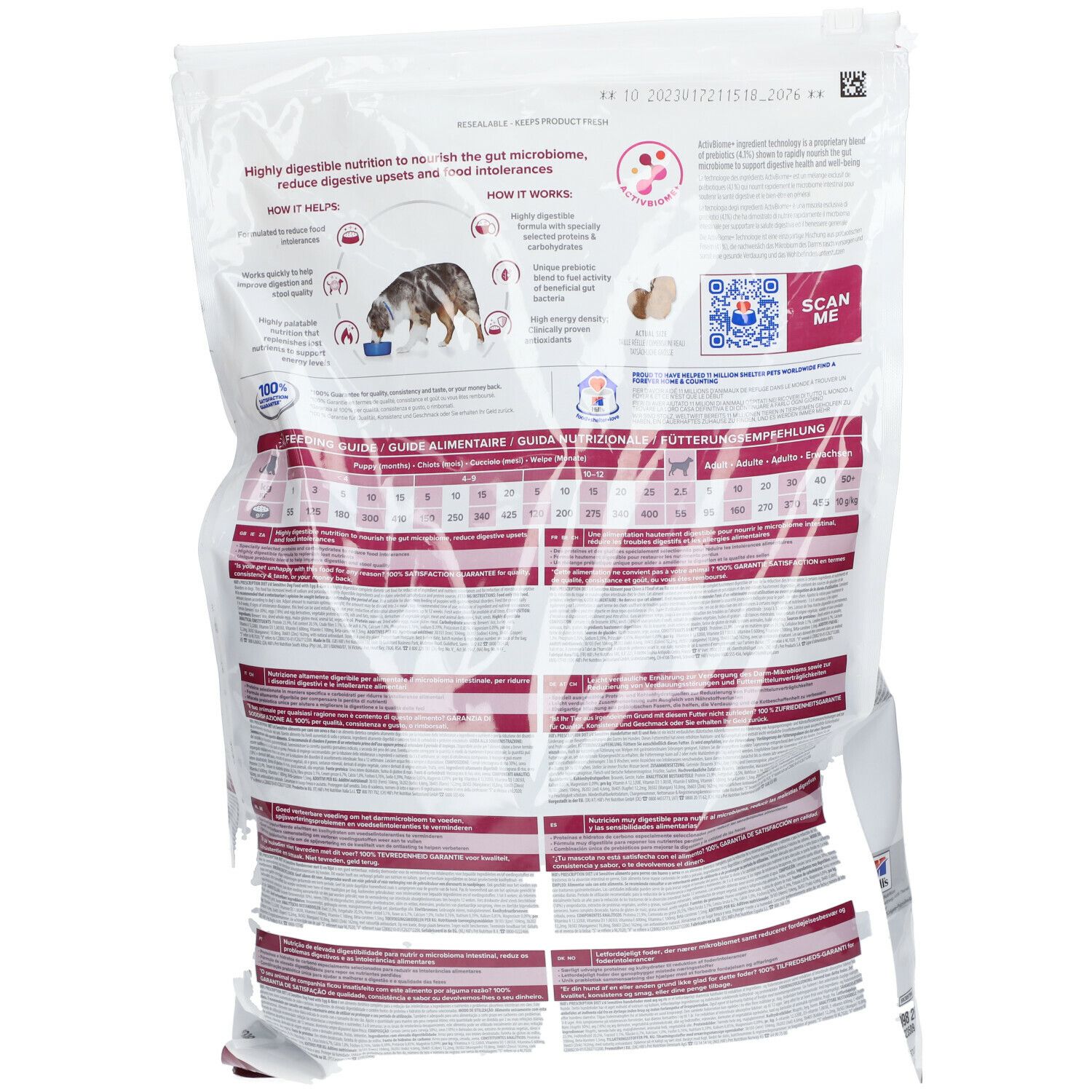 Hill's PRESCRIPTION DIET™ Digestive Care i/d Sensitive Chien à l'Oeuf et au Riz