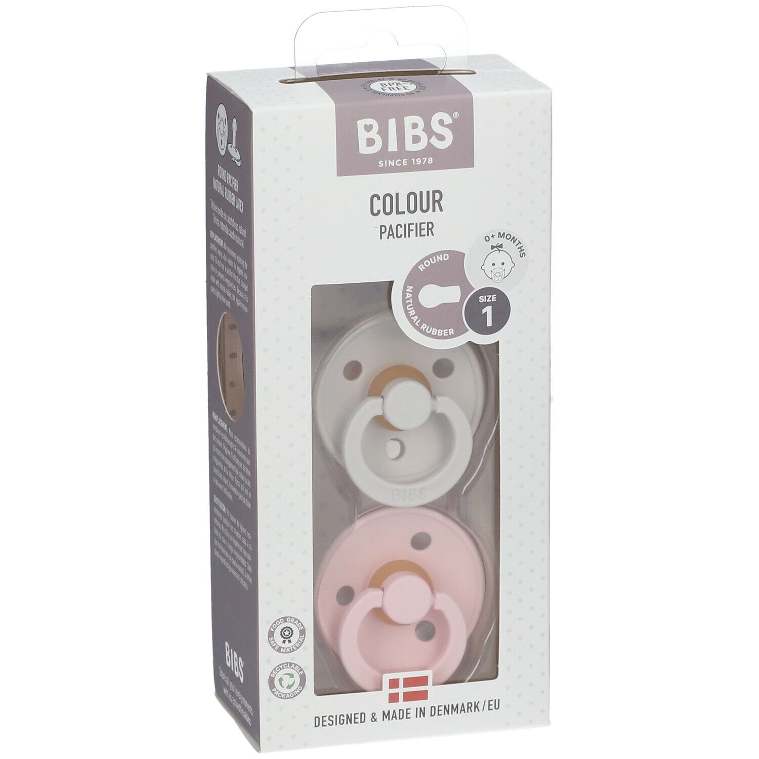 BIBS® BIBS COULEUR Tétines Noisette - Fleur 0 - 6 mois Taille 1