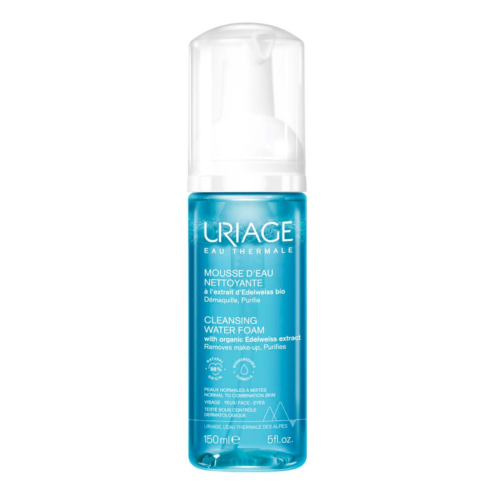 URIAGE Mousse d'eau nettoyante à l'extrait d'delweiss bio