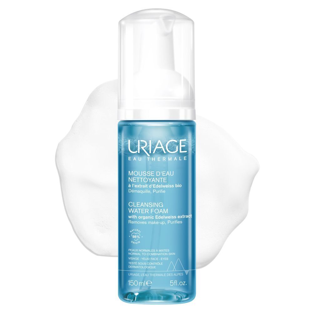 URIAGE Mousse d'eau nettoyante à l'extrait d'delweiss bio