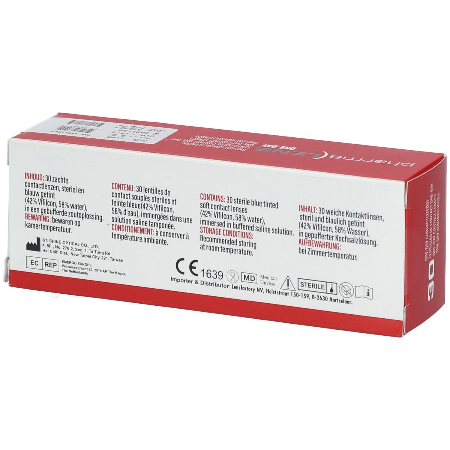 Pharmalens One-Day Lentilles -1,00 30 lentilles