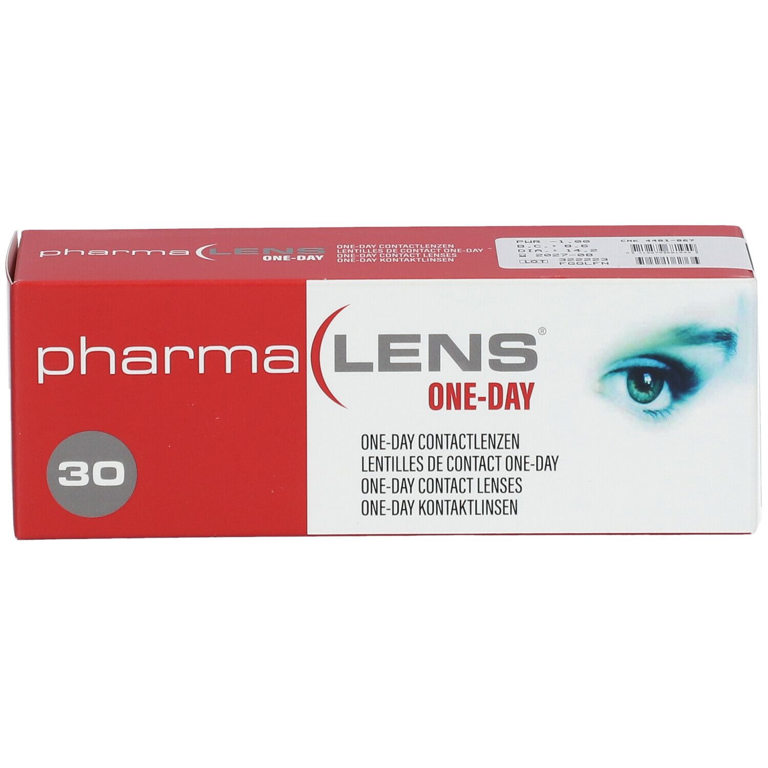 Pharmalens One-Day Lentilles -1,00 30 lentilles