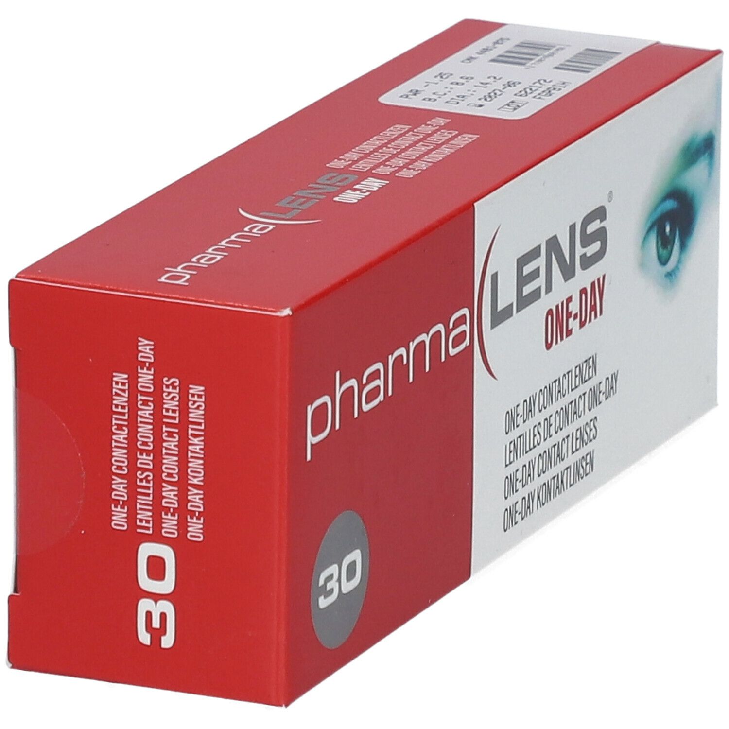 Pharmalens One-Day Lentilles -1,25 30 lentilles