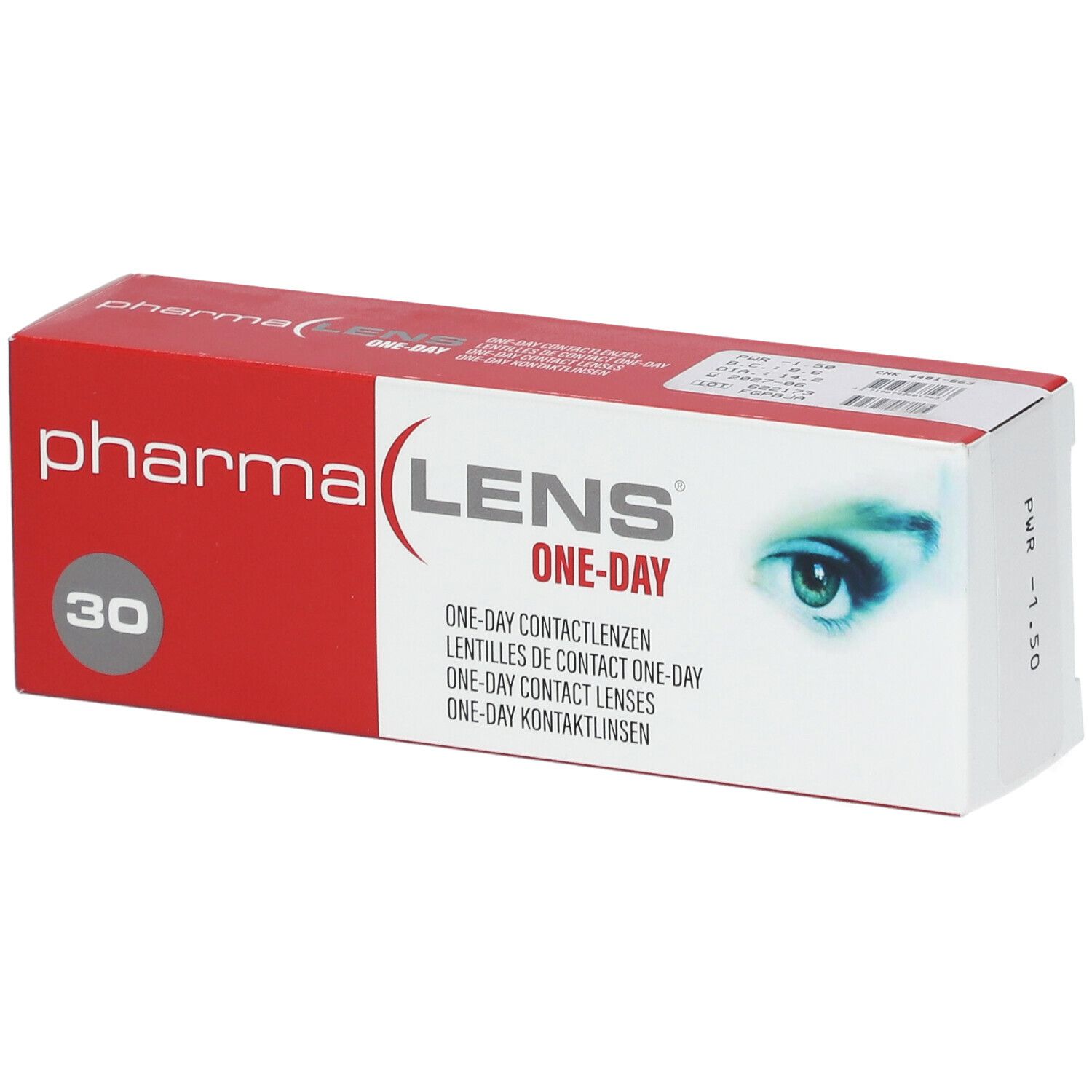 Pharmalens One-Day Lentilles -1,50 30 lentilles